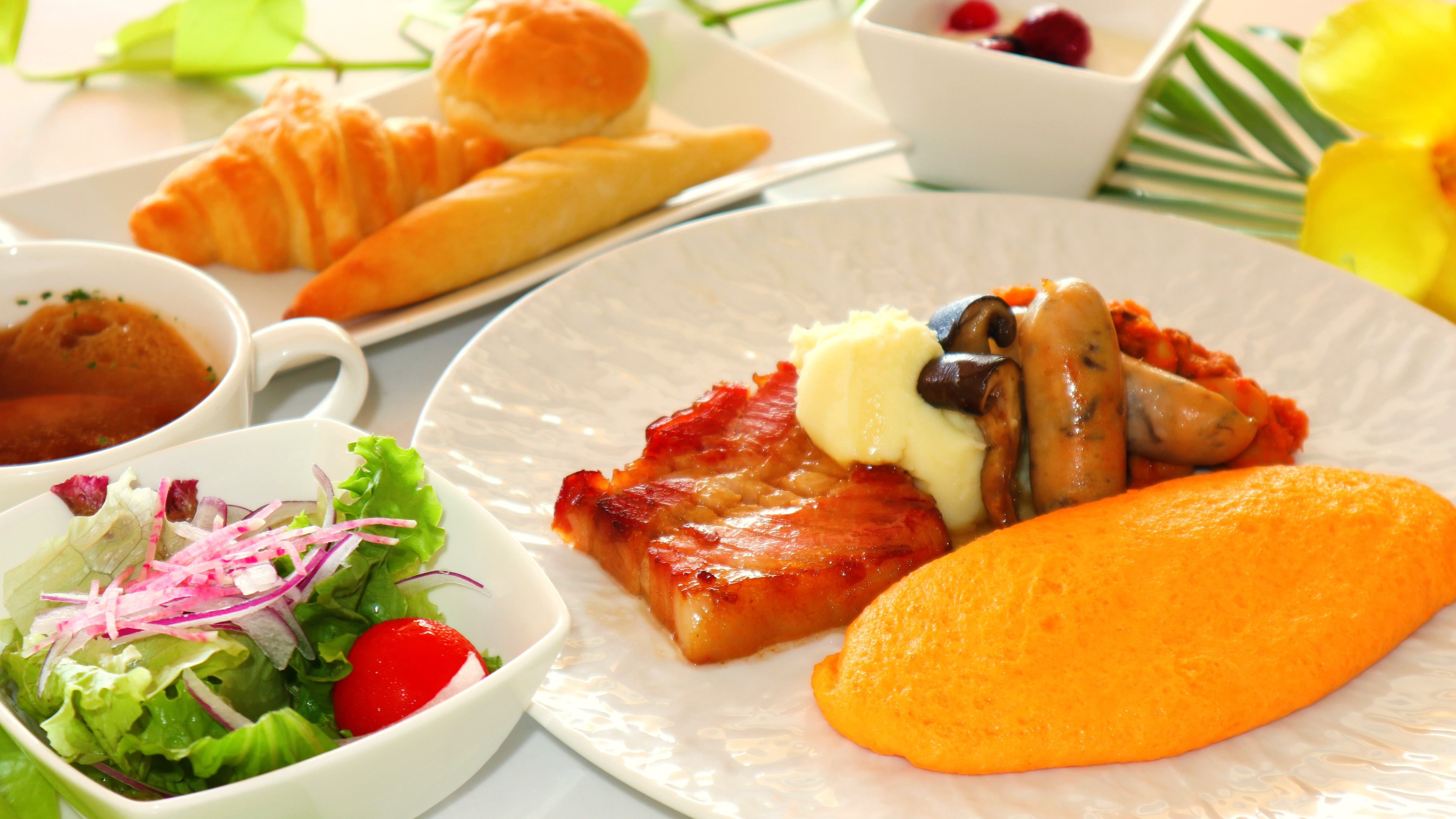* [Breakfast: Western food (example)] Start your day with a hearty omelette and freshly baked bread.