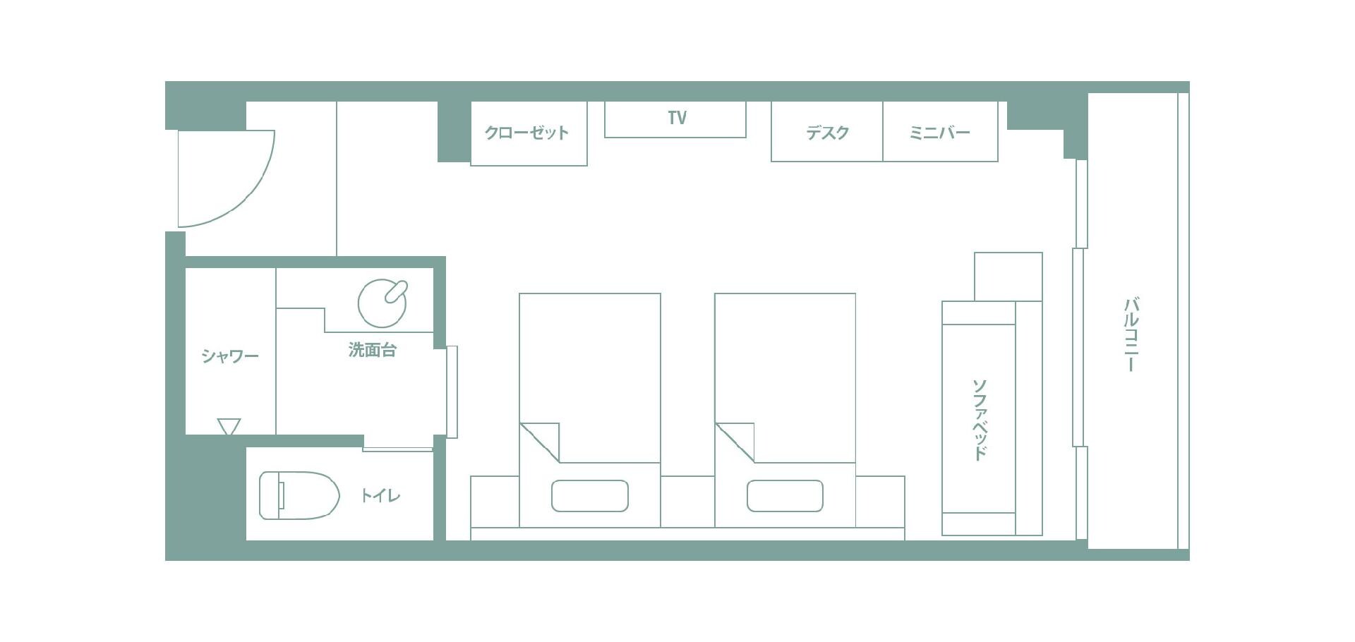 Stylish room floor plan