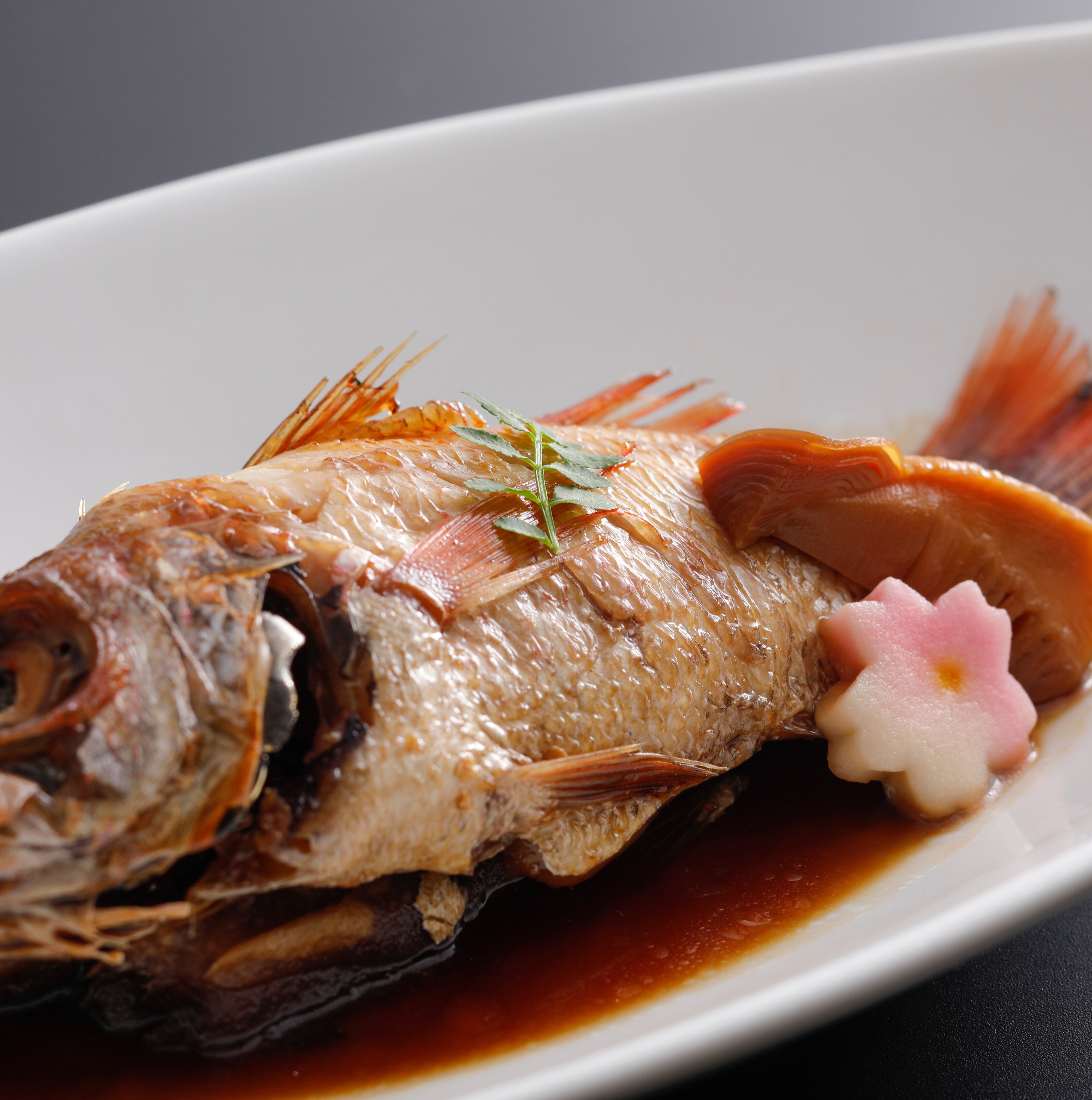 Braised blackthroat seaperch