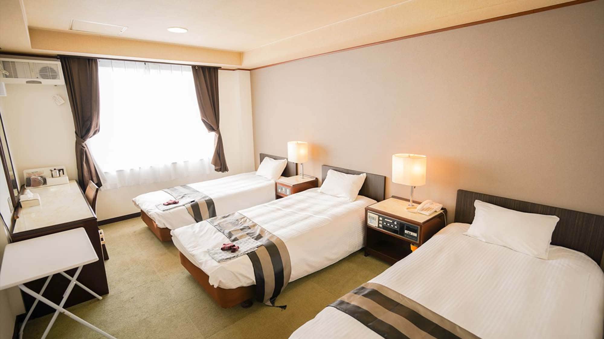 ・ Triple room with 3 single beds