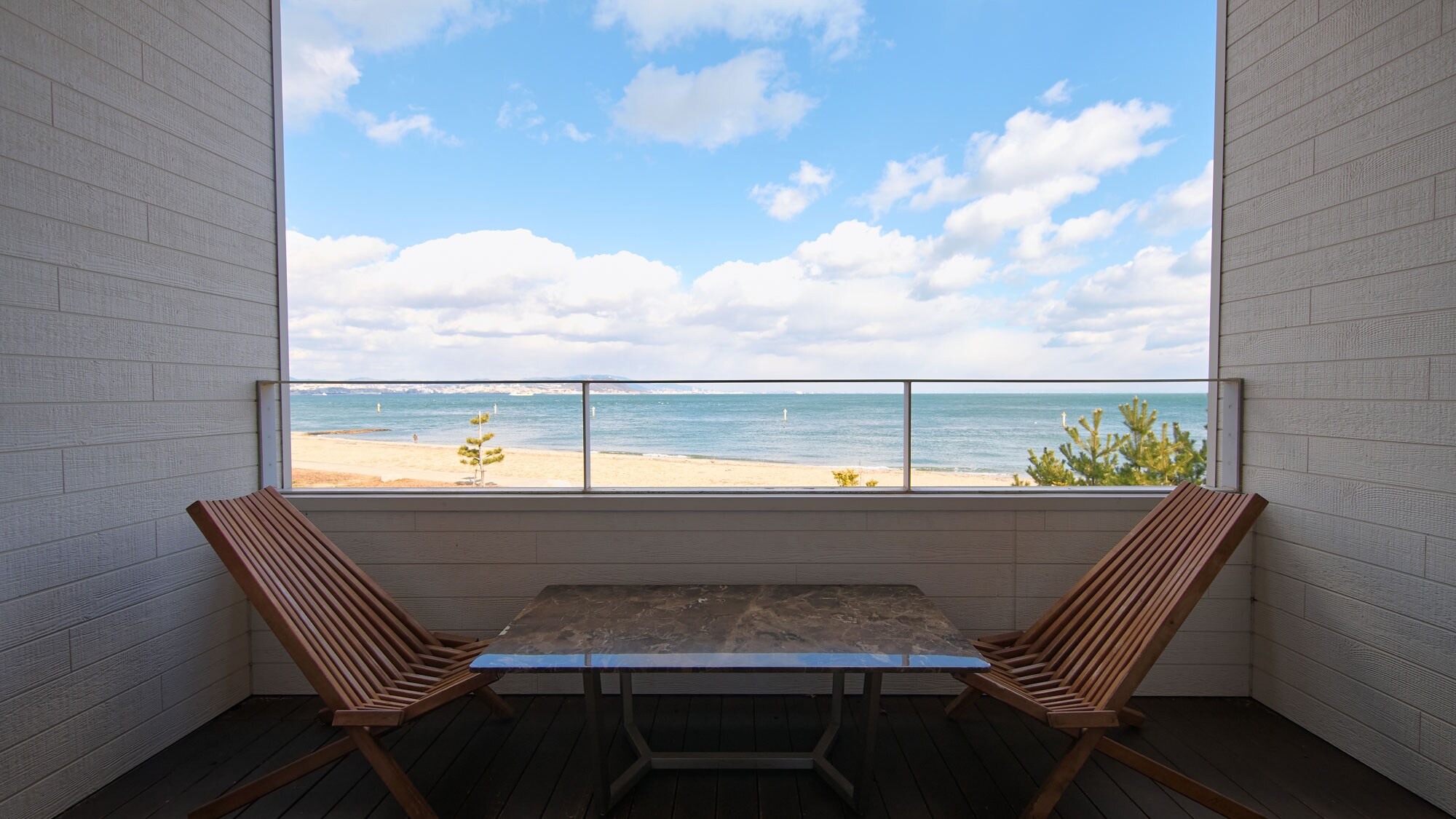 Terrace overlooking the sea