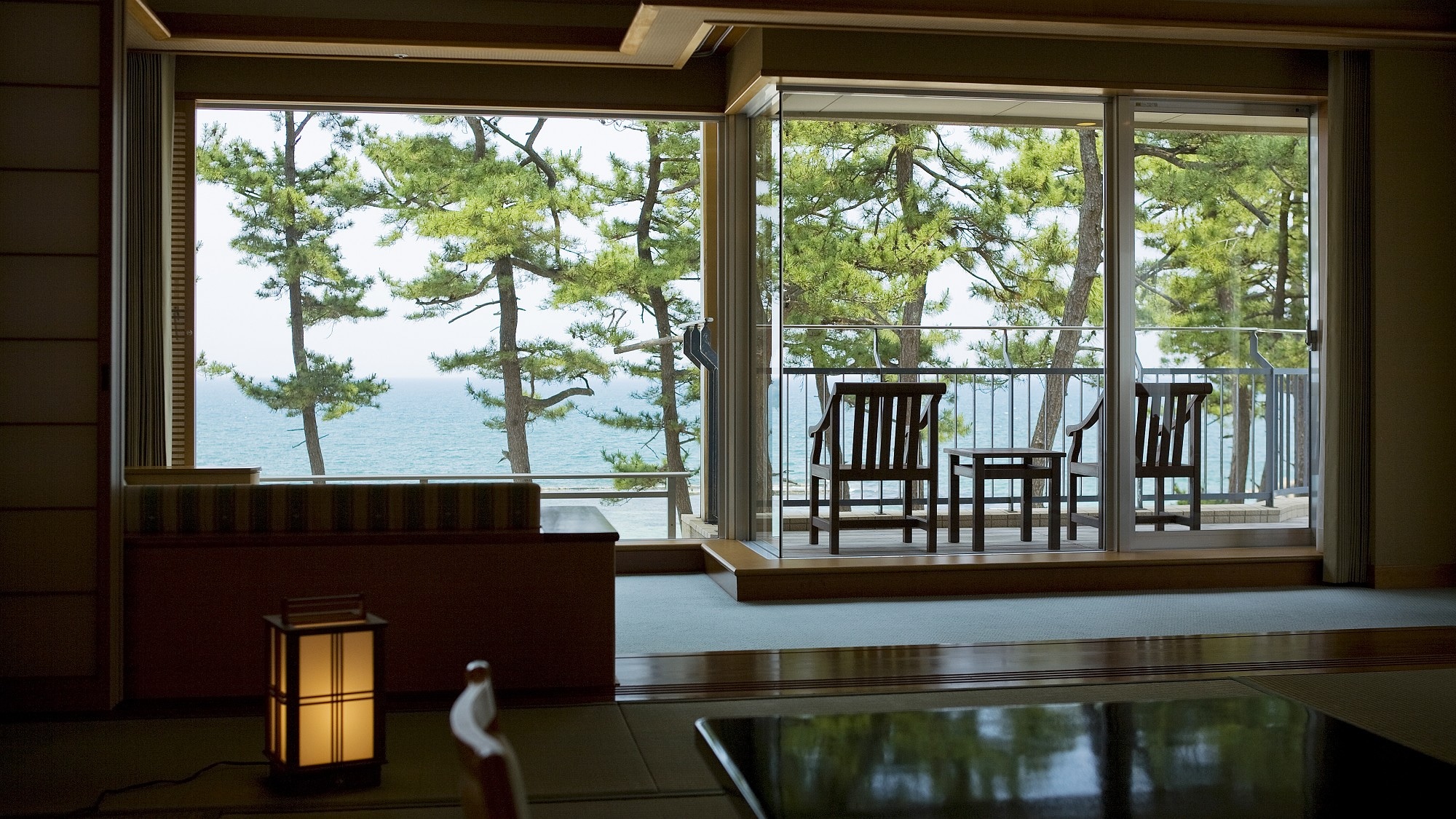 Non-smoking [Room with open-air hot spring bath] Corner room with bed ◎ Ocean view