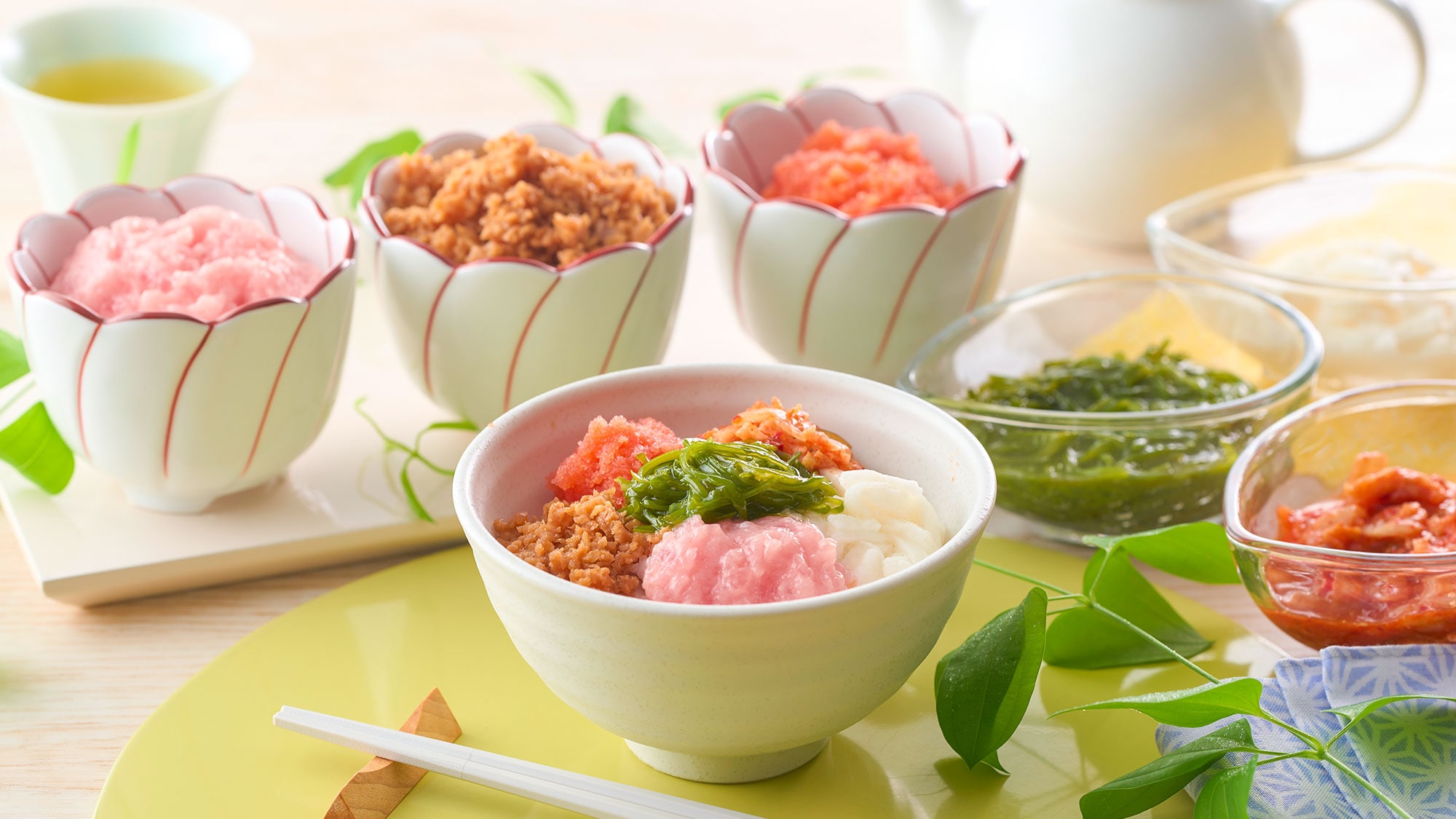 早餐_Nokkedon(配上配料的米饭碗)*插图