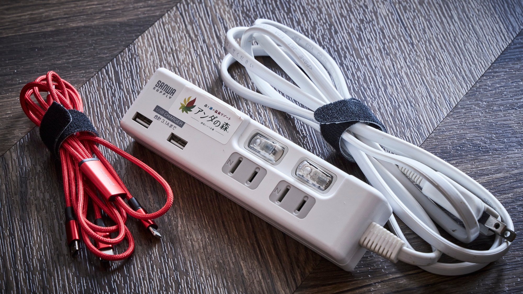 所有客房均配備智慧型手機充電線和 USB 相容延長線。