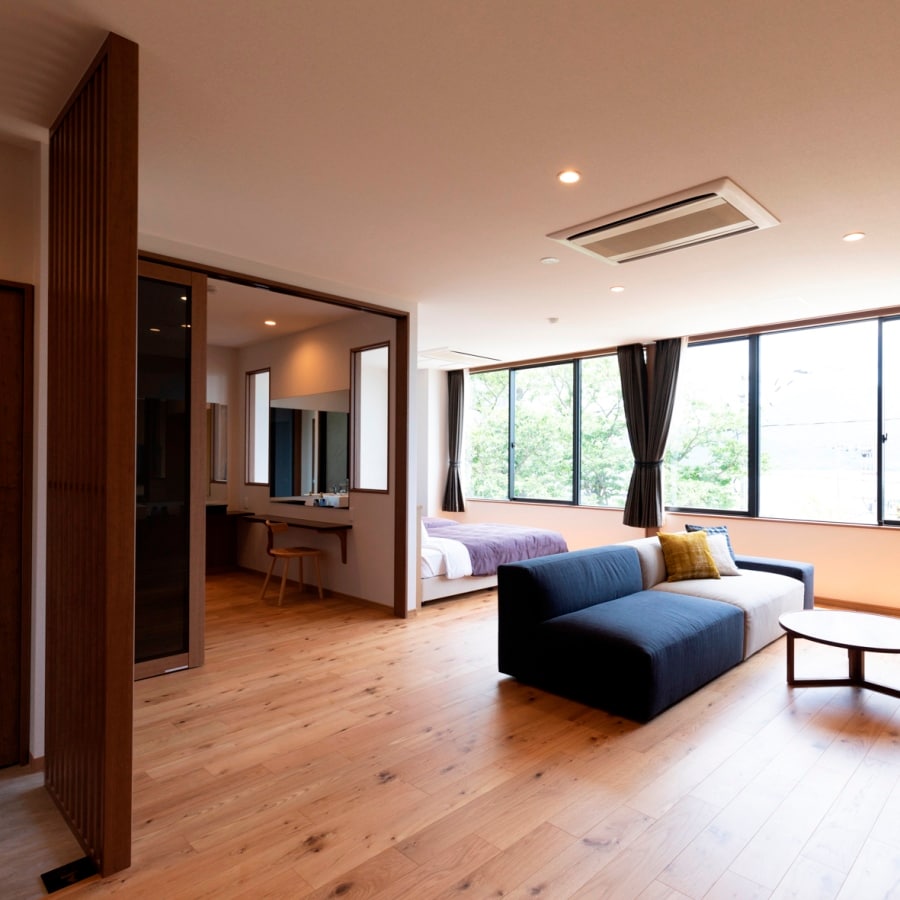Twin room There is also a room where you can see cherry blossoms from the room during the cherry blossom season.