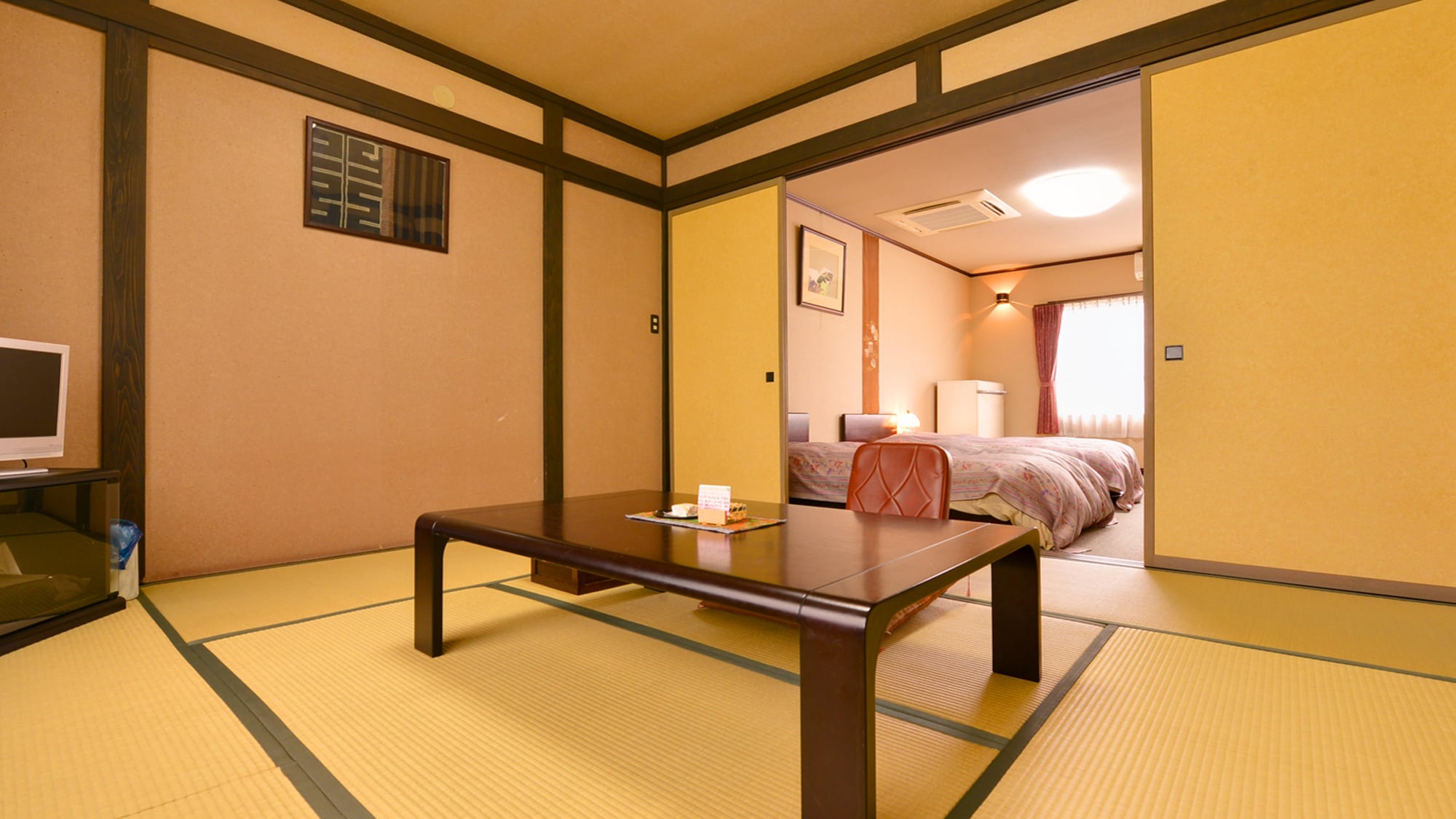 *[Kamar bergaya Jepang-Barat] Kamar bergaya Jepang 8 tikar tatami + kamar twin 12 tikar tatami