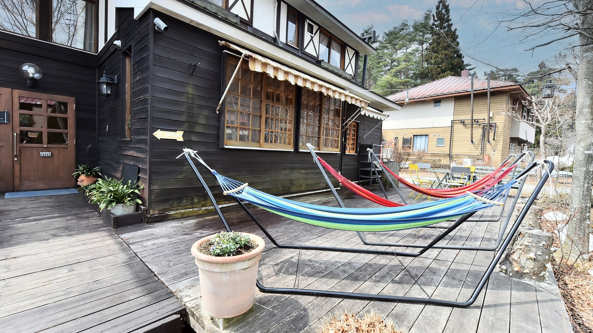Enjoy a relaxing time swaying in a hammock.
