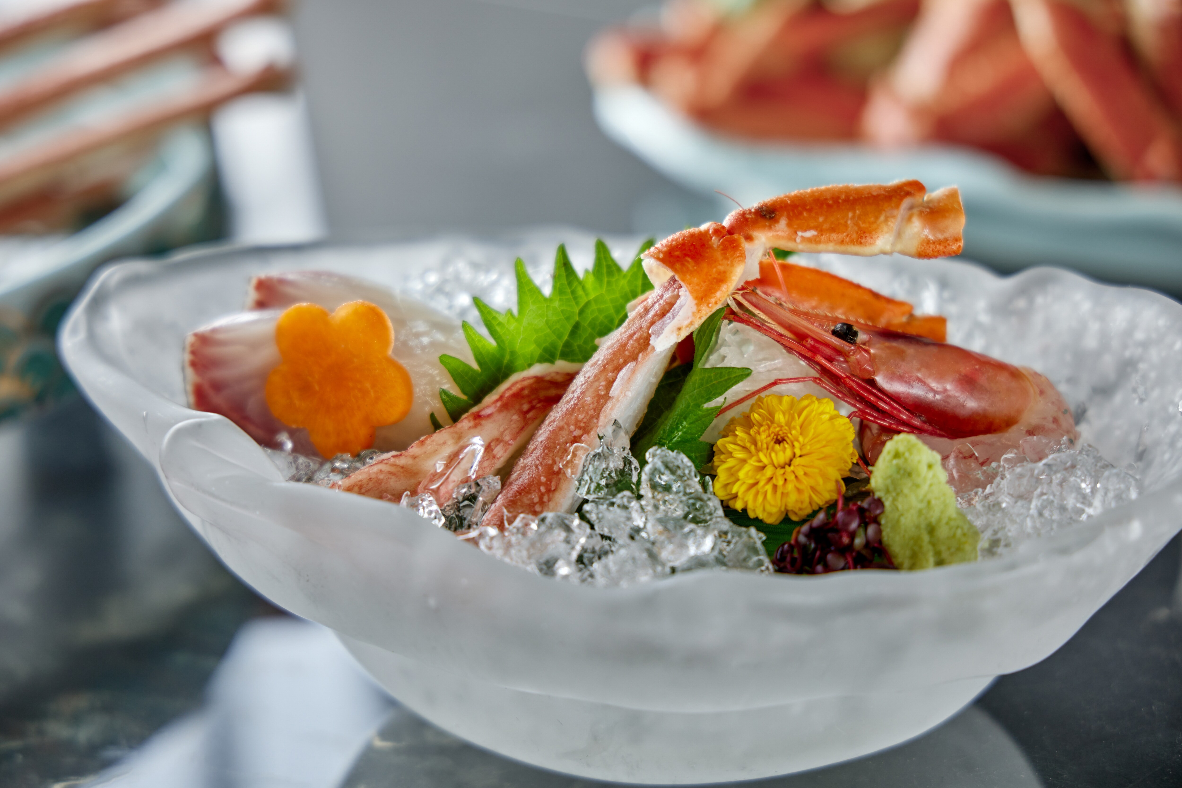 Crab x Crab Kaiseki Course Sashimi