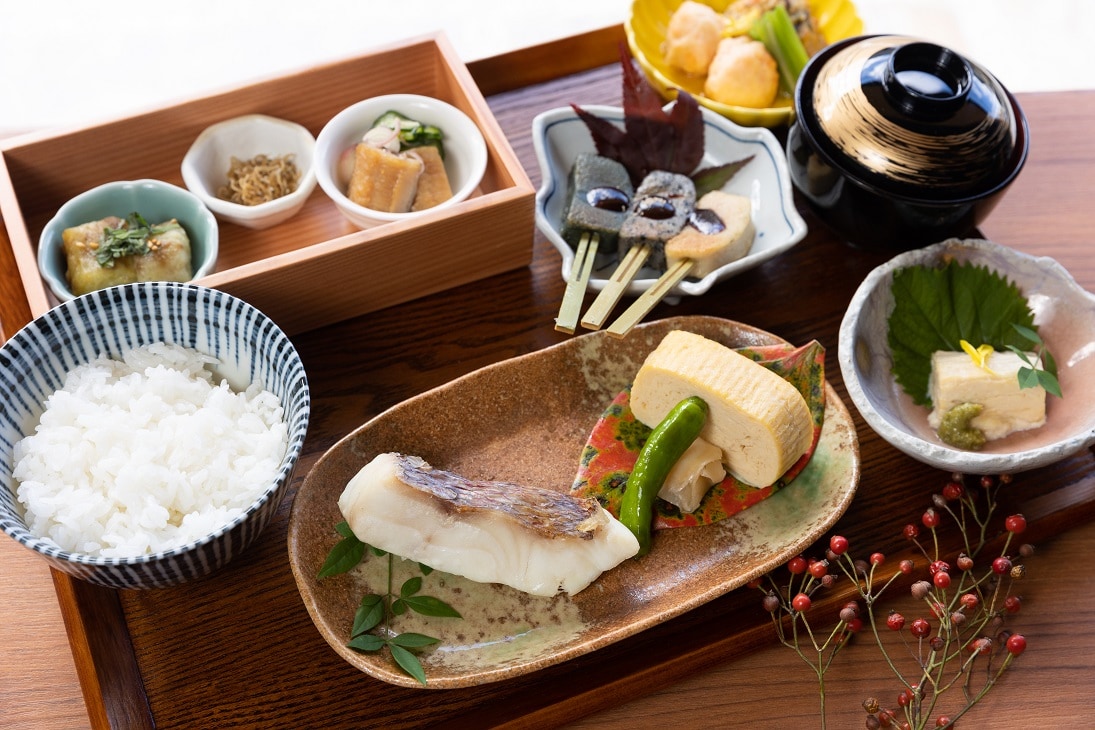 Breakfast using traditional Kyoto ingredients