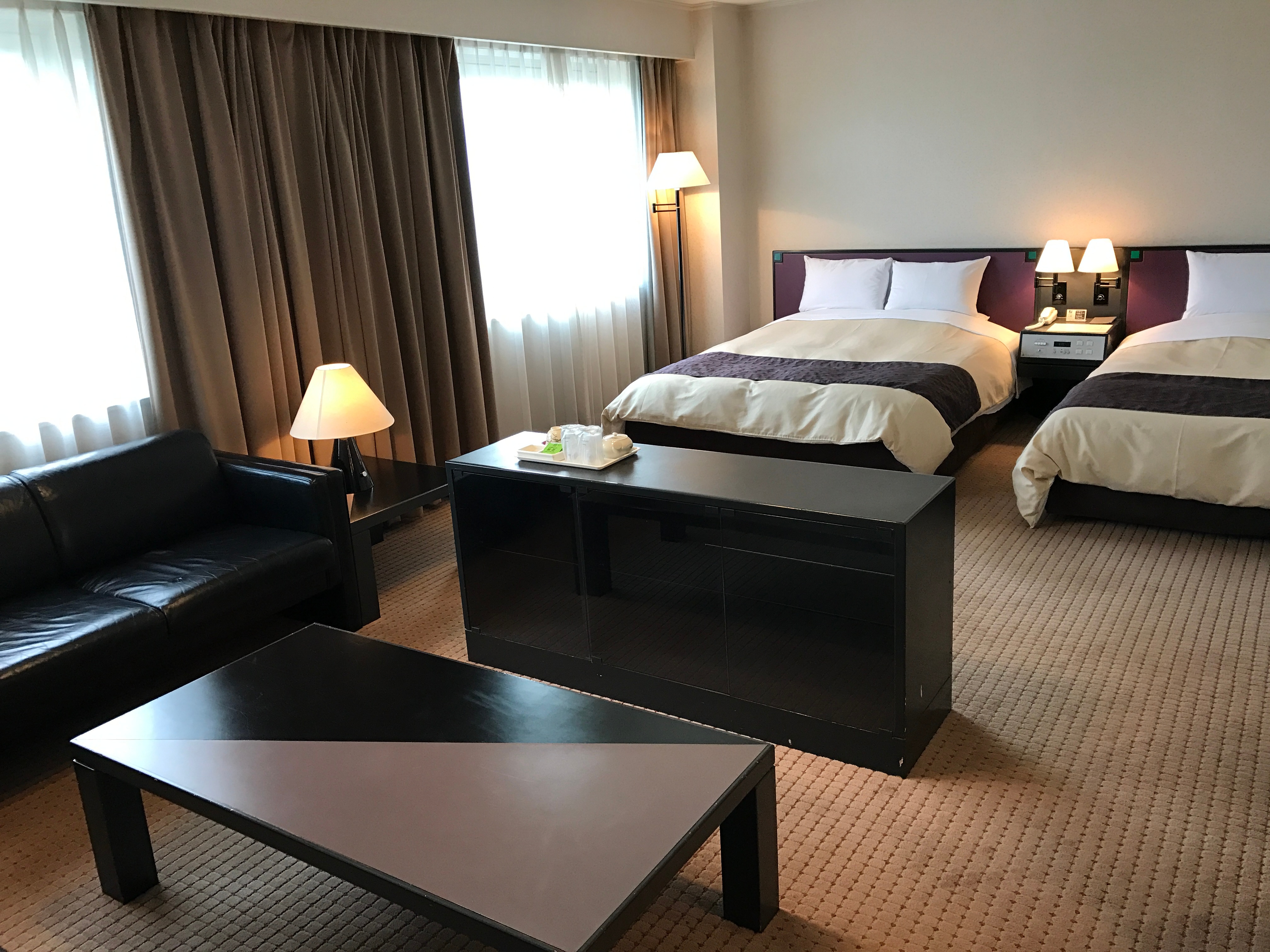 Kamar Deluxe Twin 49㎡ Tempat tidur Queen x 1 160 x 195 Tempat tidur ukuran dalam x 1 113 x 195