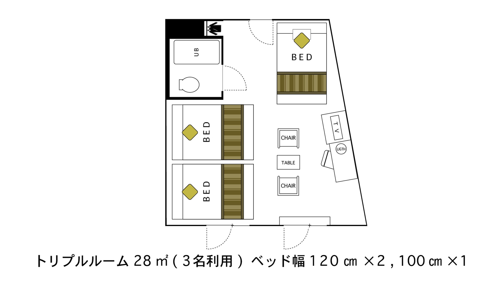 Triple Floor plan