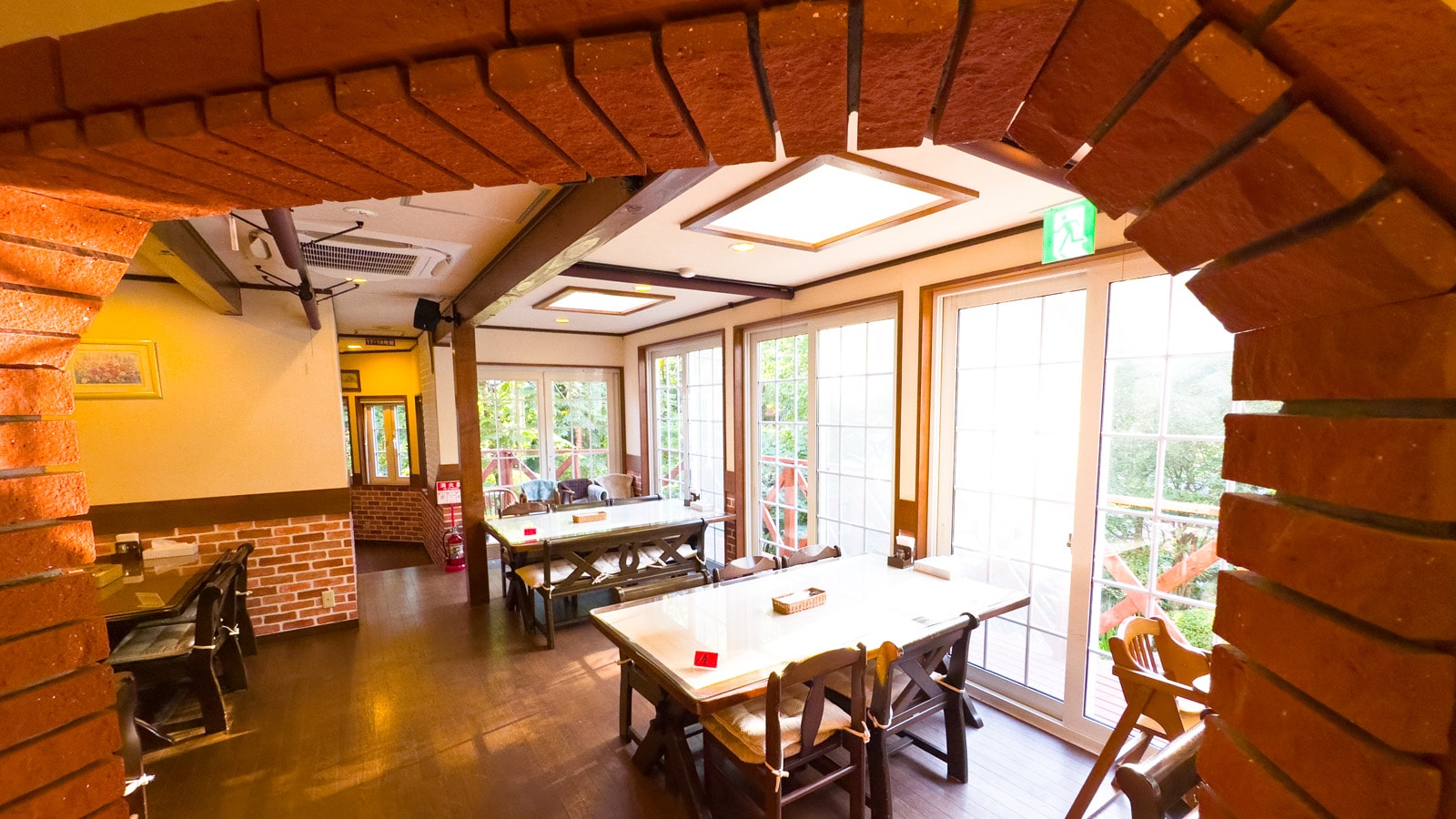 Inside the cafeteria