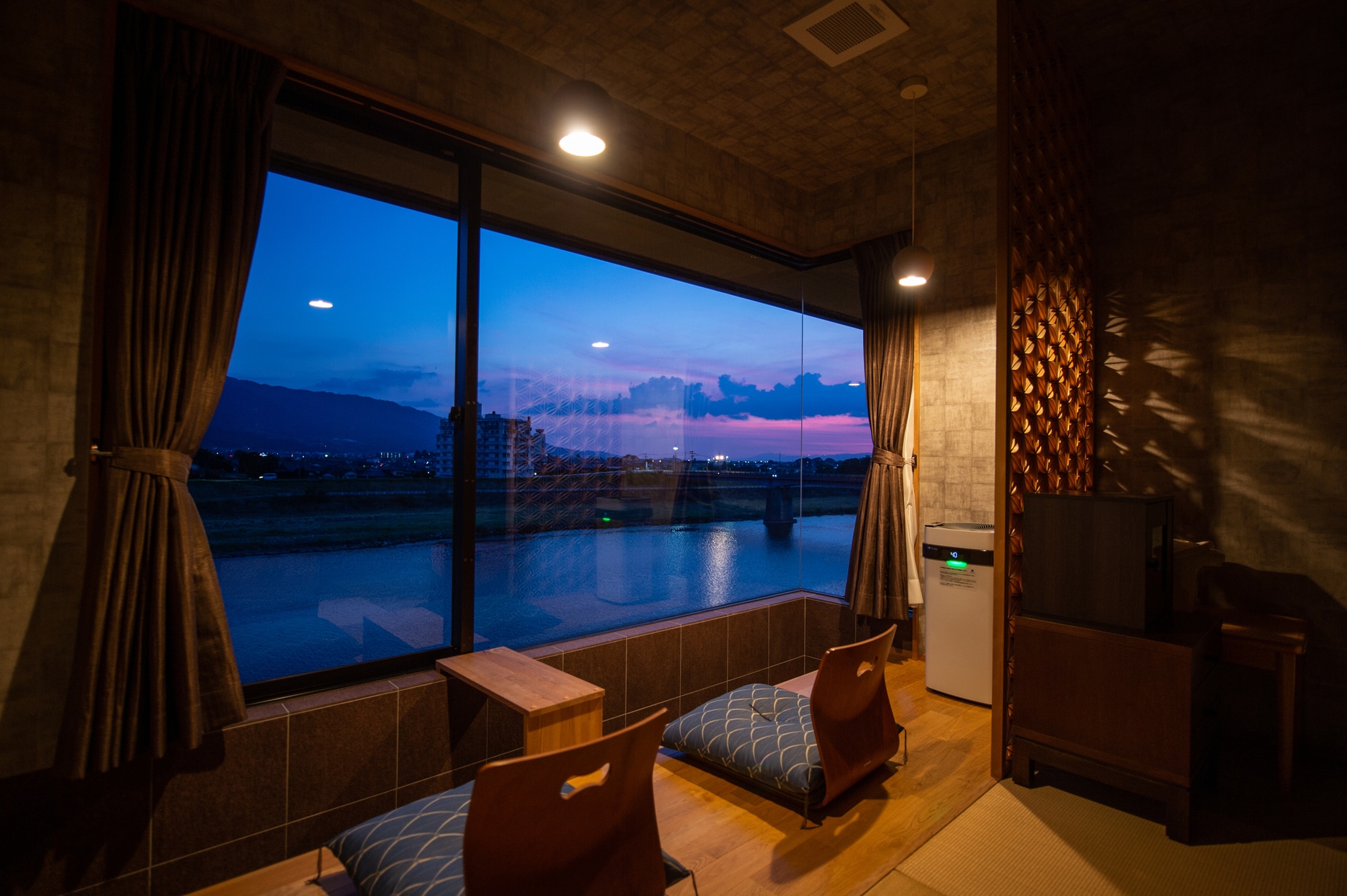 An example of a river view suite