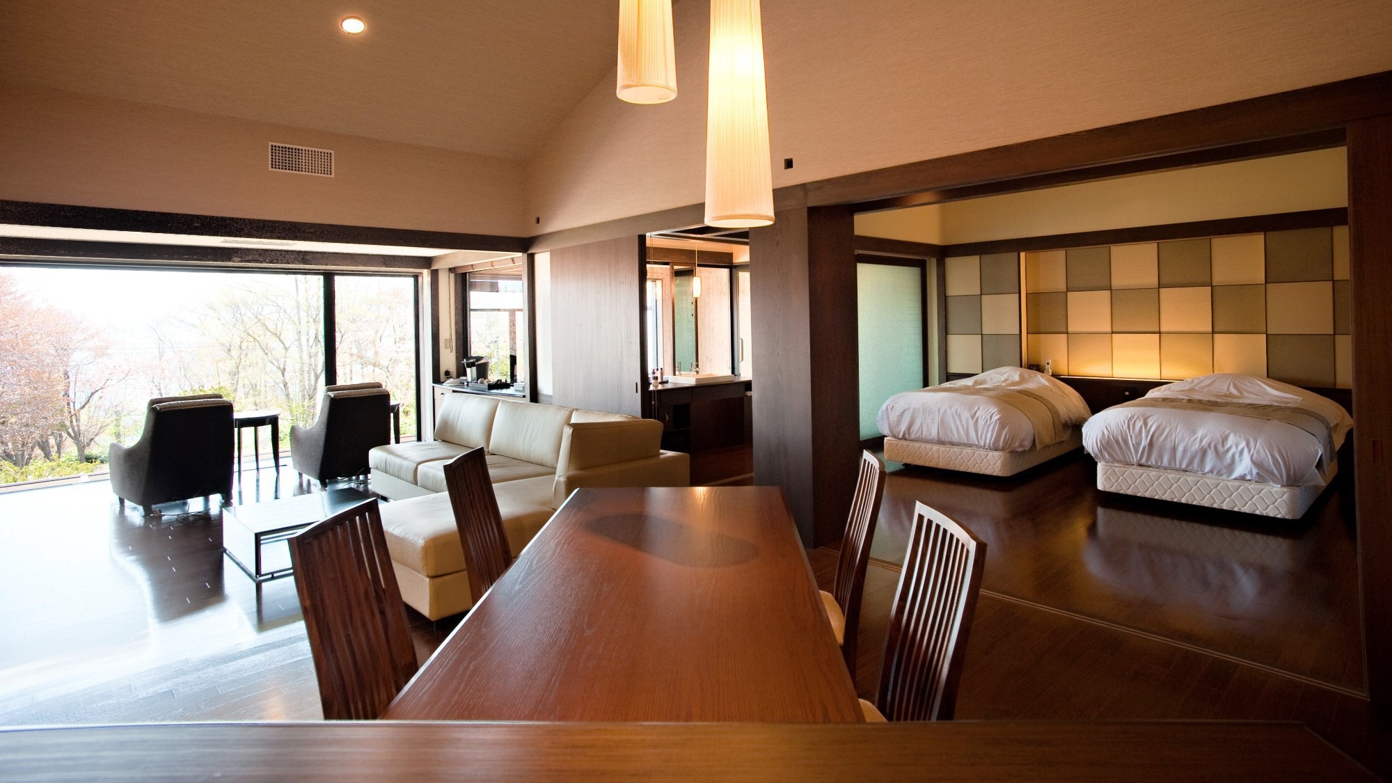 ◆ [With open-air bath] Special room / A room with the highest quality of water, equipped with a living-dining room and a kitchenette (example of guest room)
