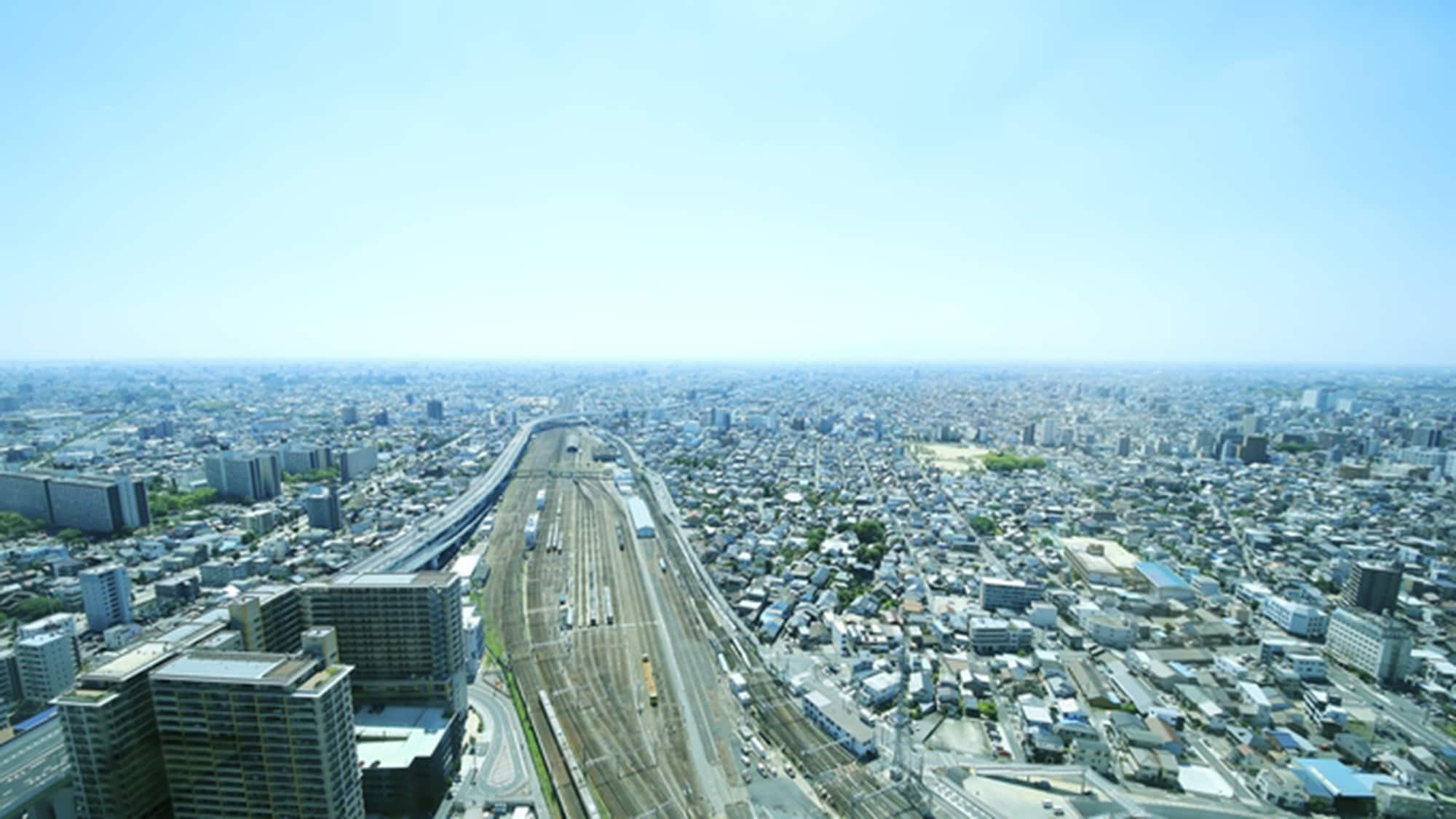 View from the hotel towards Nagoya vehicle area