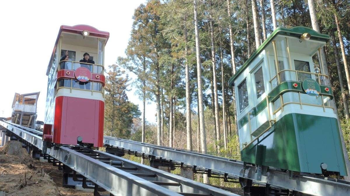 ◆ 從觀景台前台搭乘纜車前往主樓