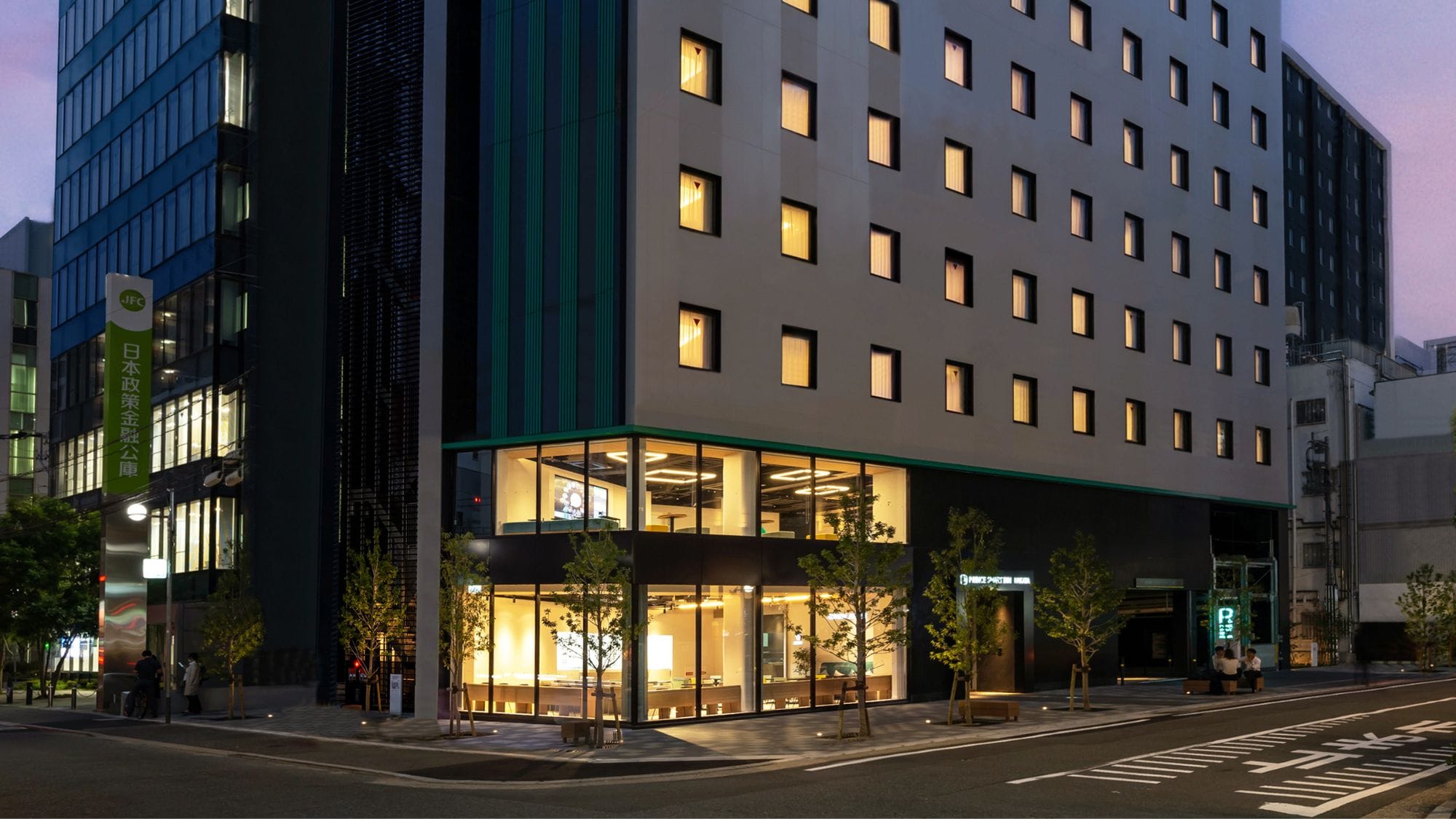 Exterior entrance side night
