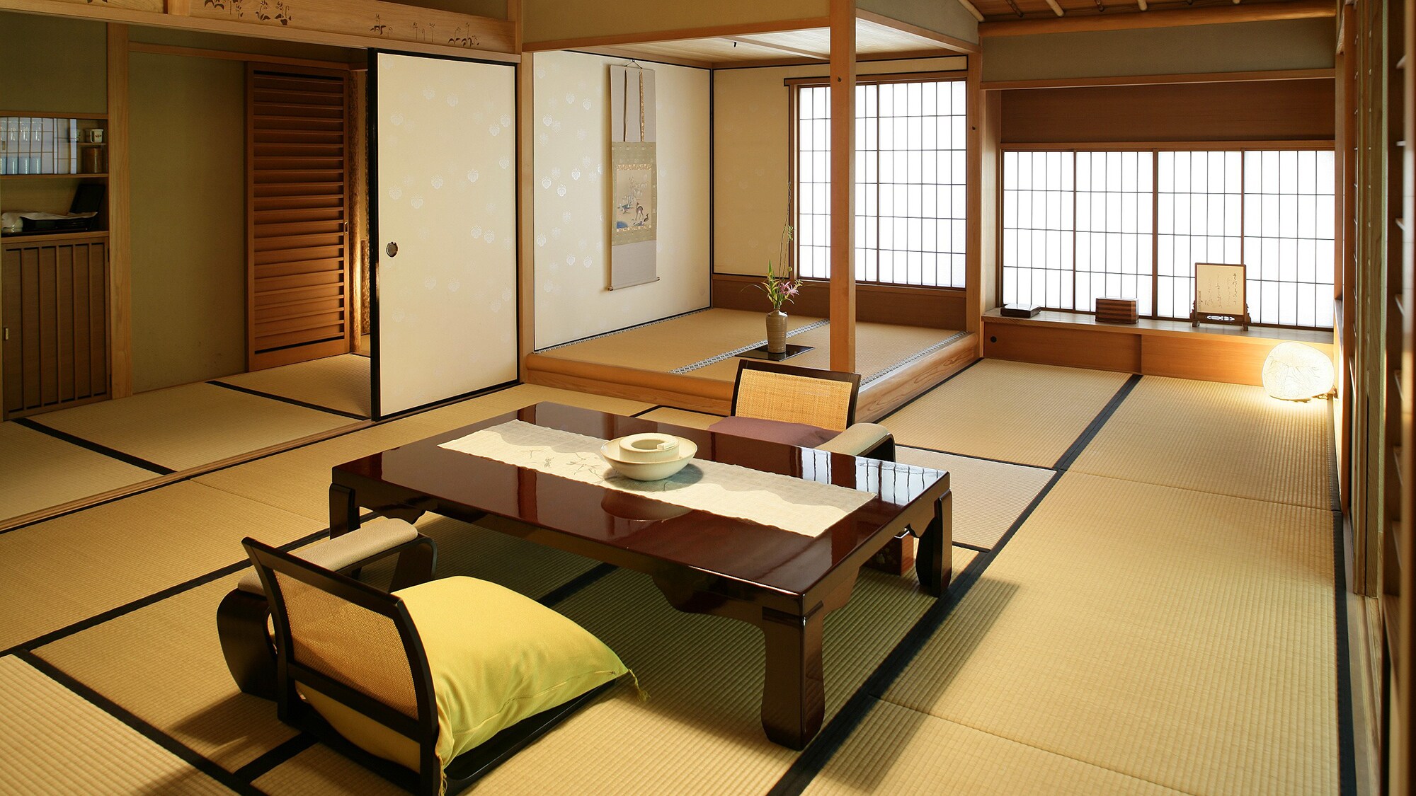 [Annex - Rijinkyo] Main room + tea room + veranda <Japanese cypress - indoor hot spring bath>