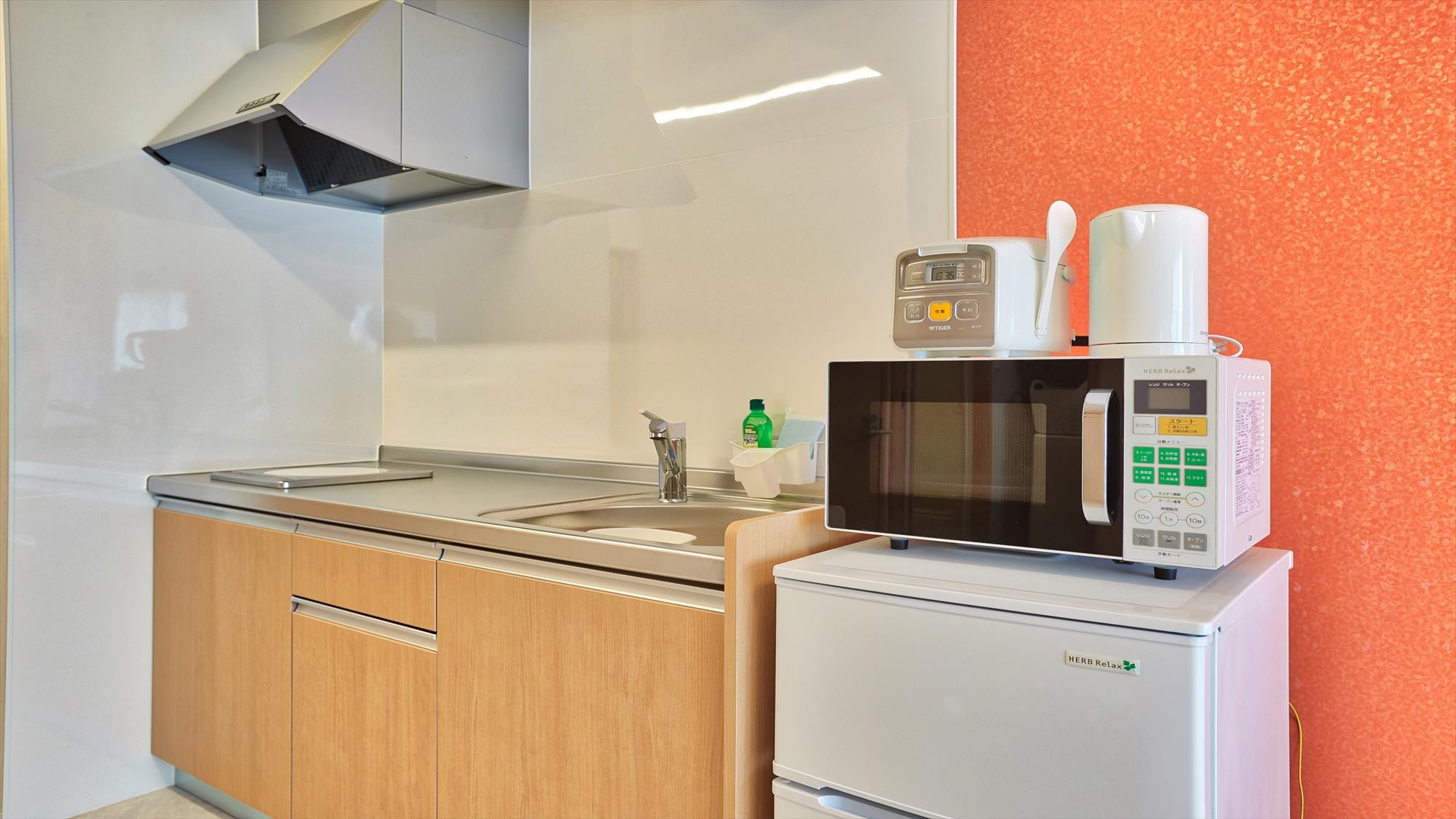 A fully equipped kitchen is a great option for long-term stays.