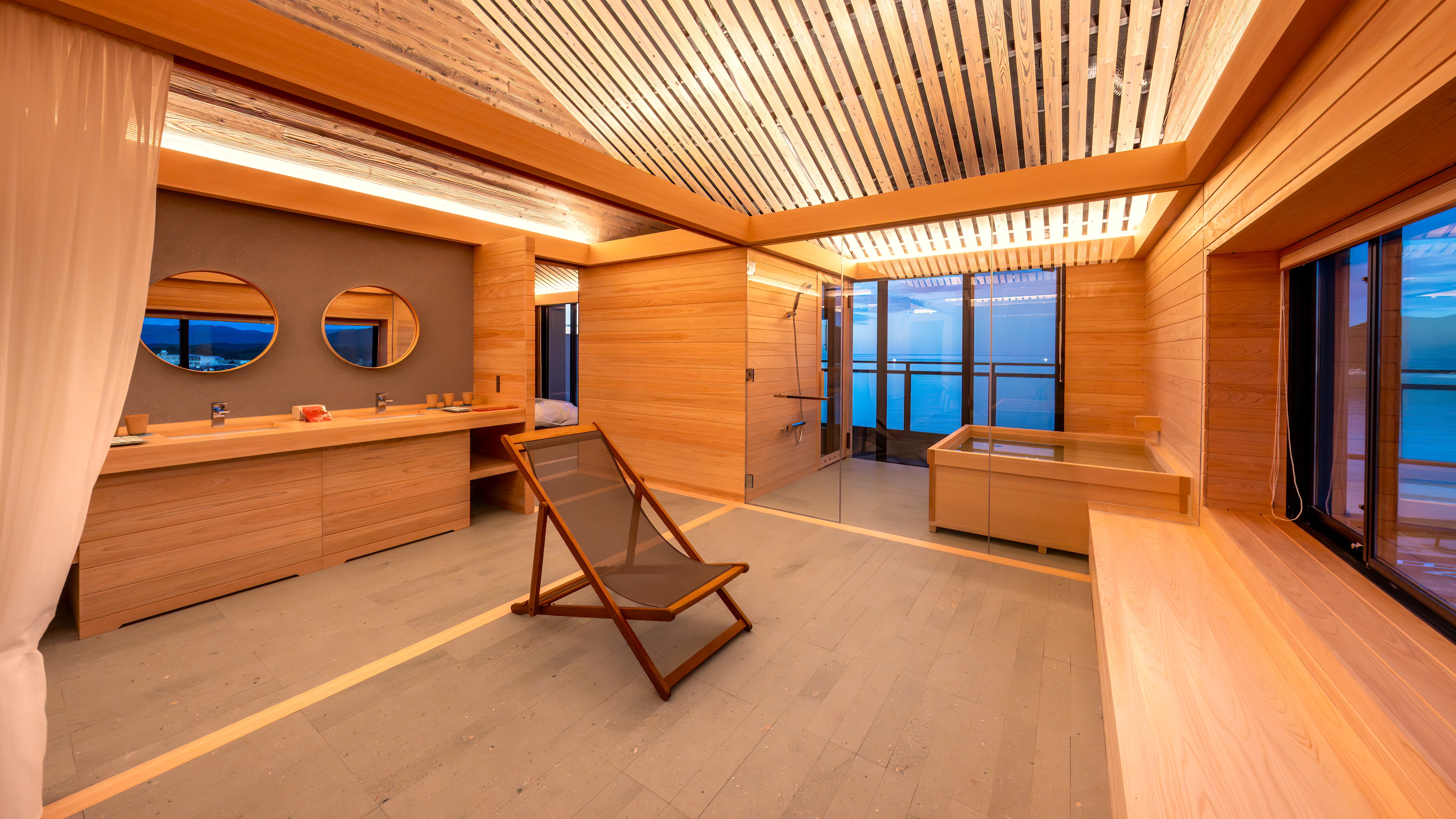 [Opening in the fall of 2012! "Betu Mina"] Special room with private sauna and hot spring observation bath with ocean view