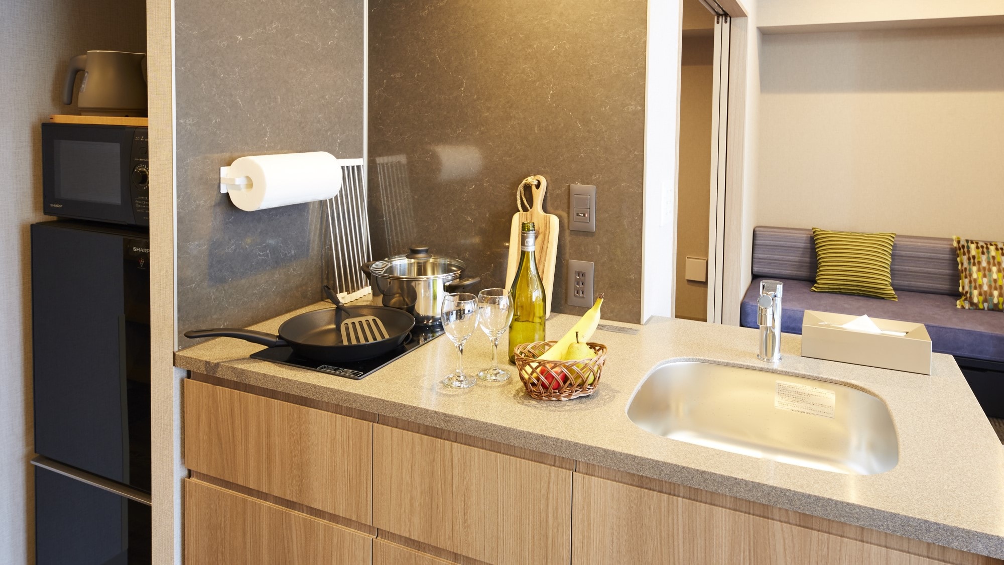 All rooms come with kitchen and cooking utensils!