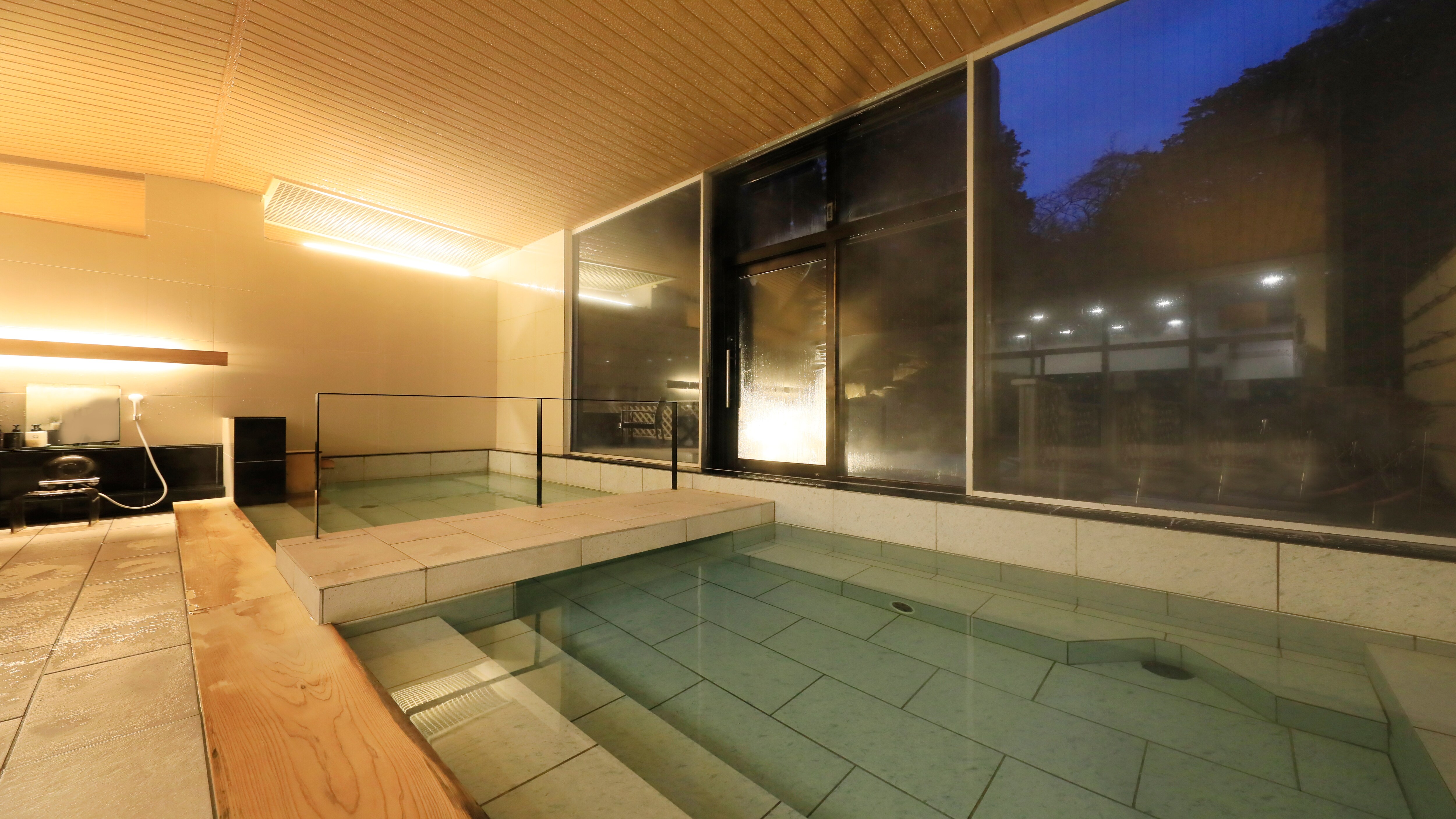 Large public bath (evening view)