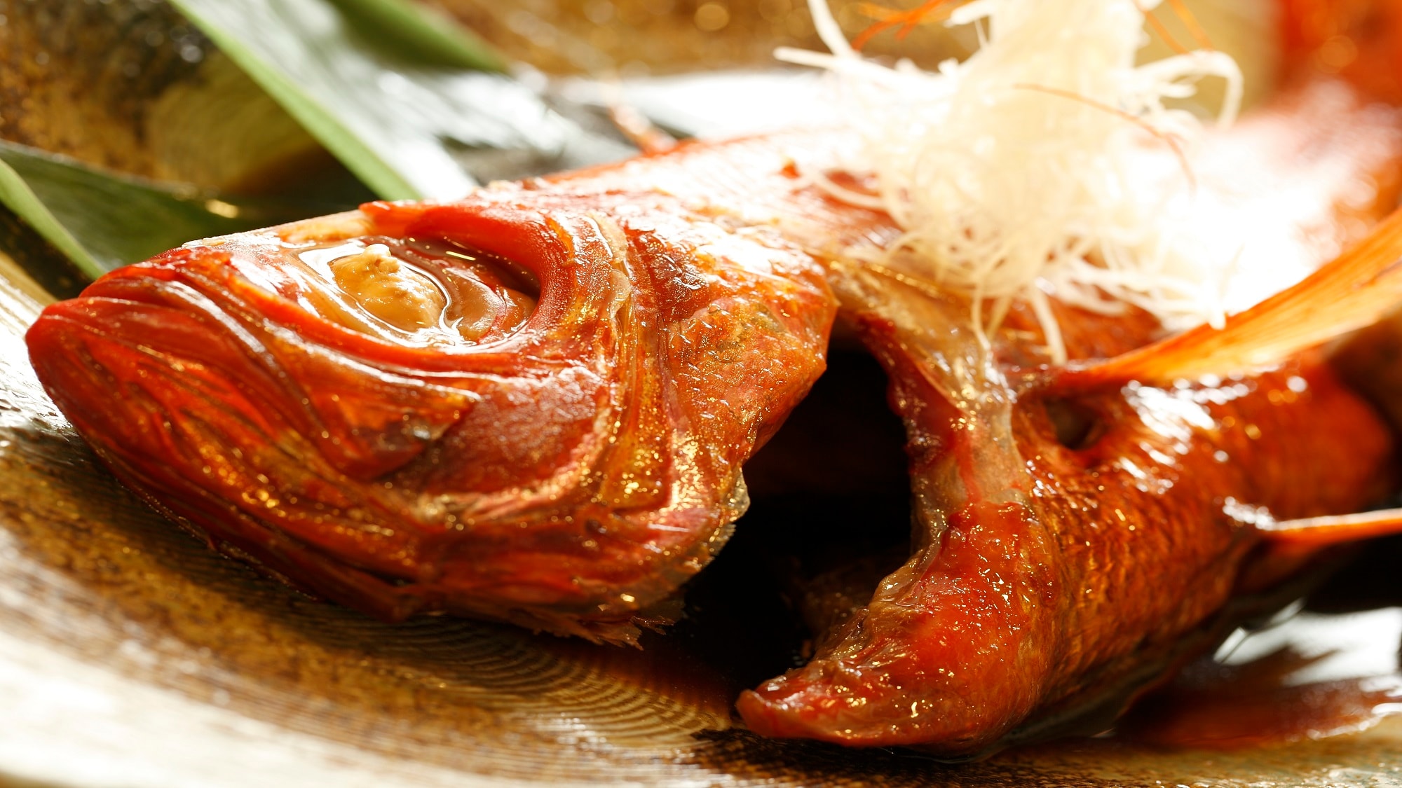 Boiled sea bream