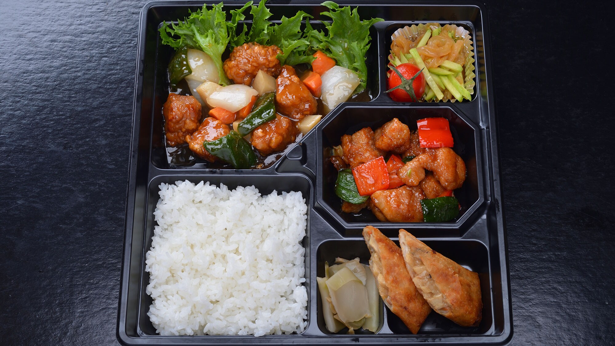 On the second night of your stay, sweet and sour pork will be the main dish. *For illustrative purposes only.