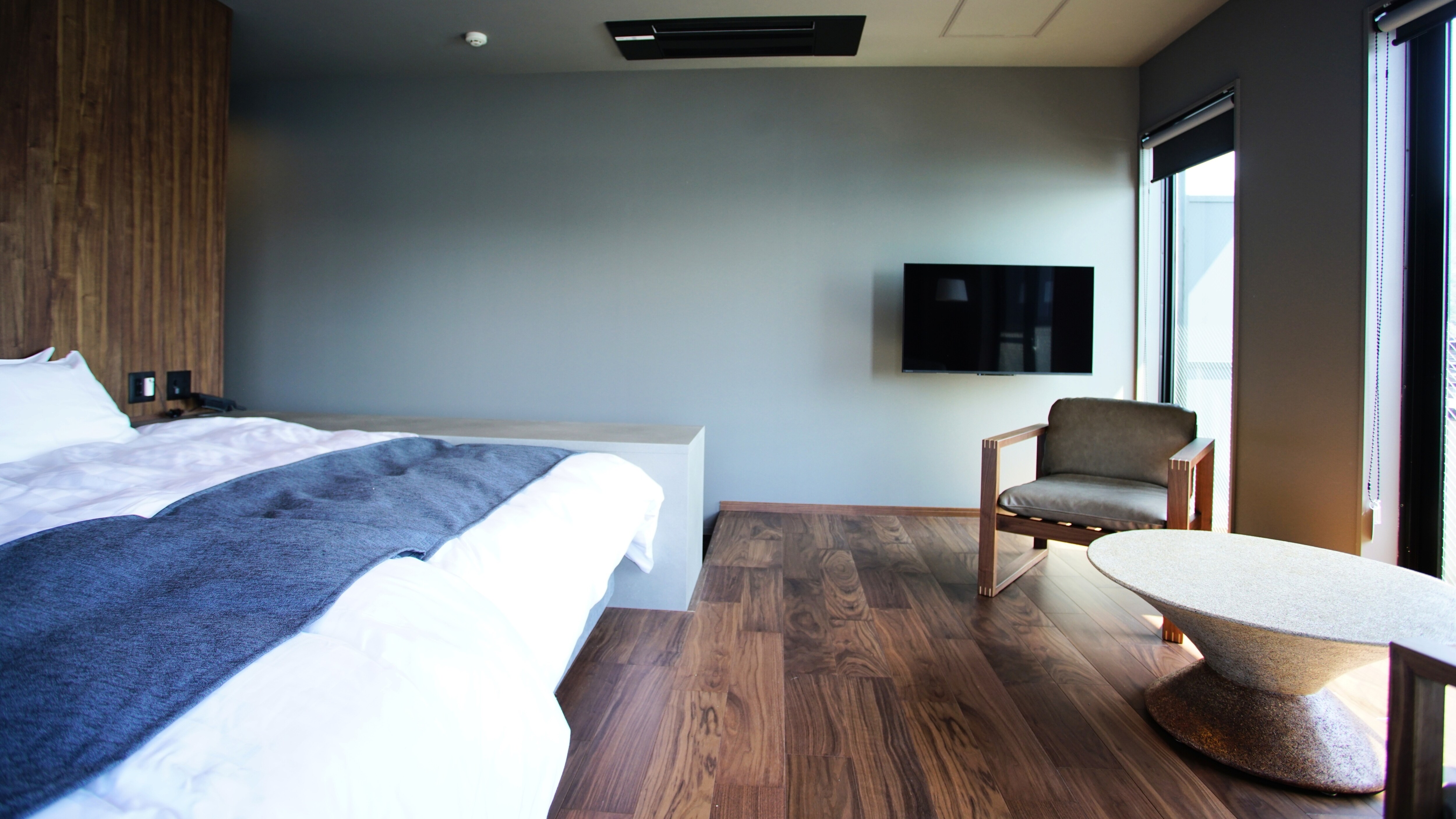 Twin room overlooking the fishing village along Wakasa Bay