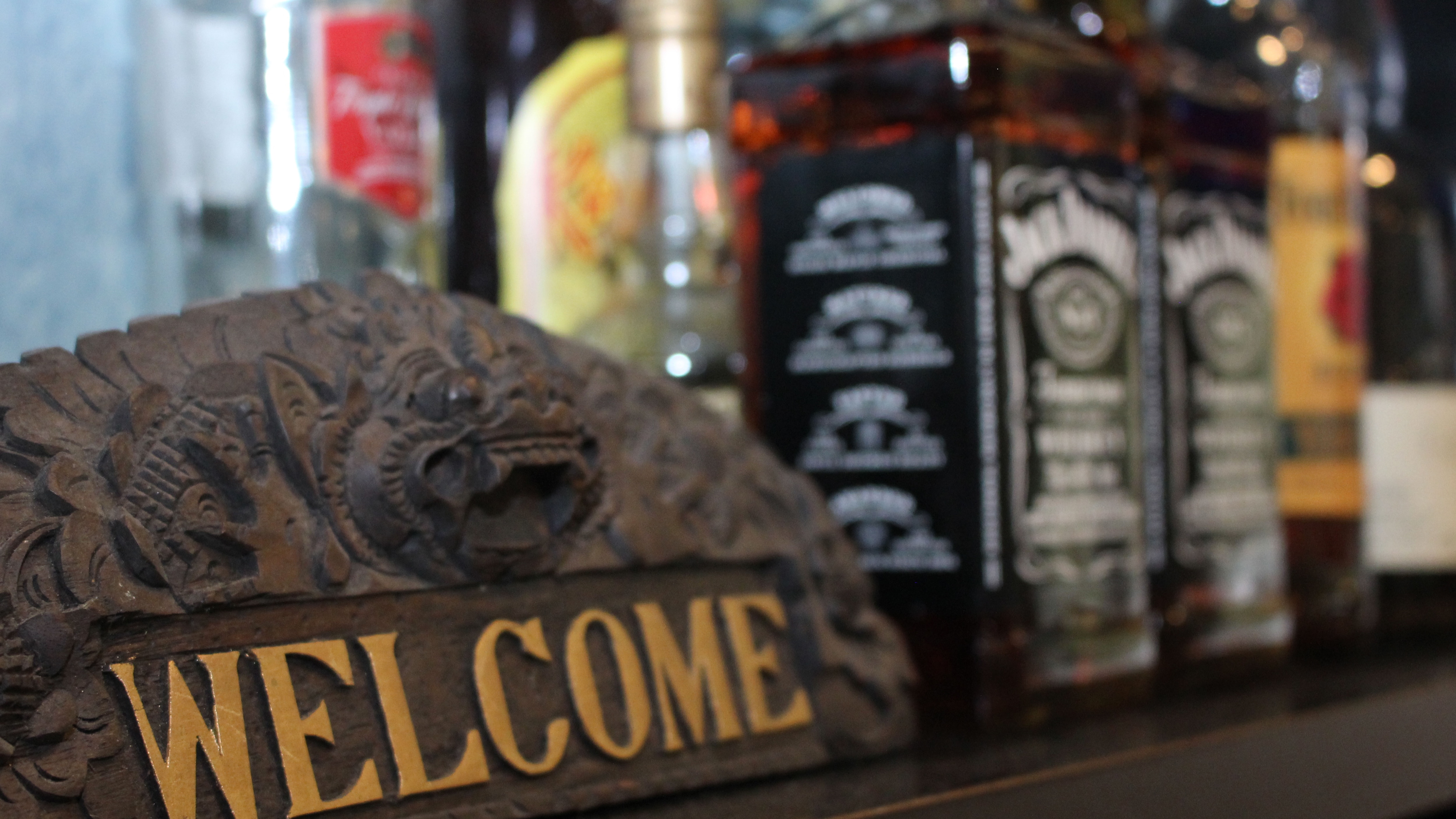 The lounge corner has a wide selection of alcoholic beverages!