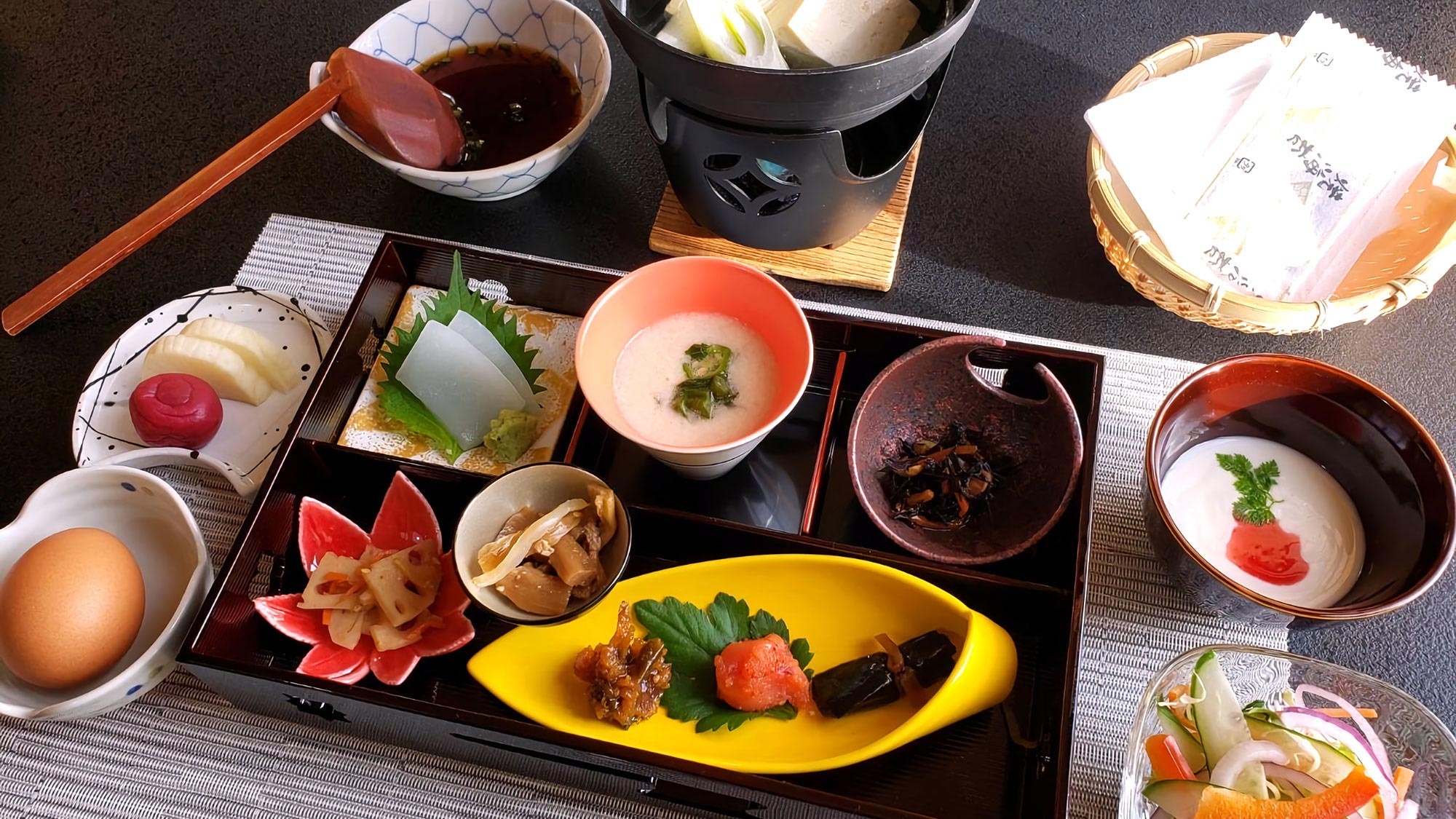 Breakfast with lots of side dishes