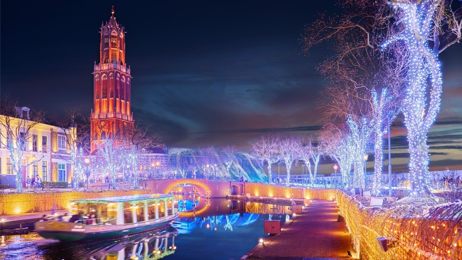 A fantastical world of platinum-colored lights as far as the eye can see. (*Last year's scene)