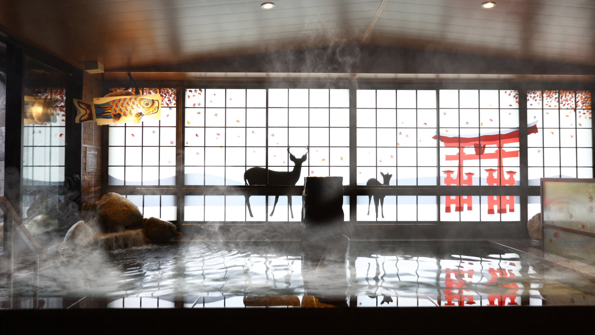 [Natural hot spring large communal bath / boys] Indoor bath (hot water temperature: approx. 40 ° C-42 ° C)
