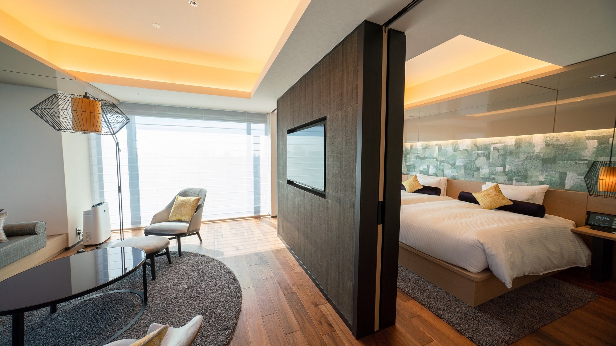 [HIBIYA suite (twin)] Penuh fungsi untuk masa inap yang nyaman
