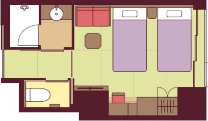 【房間】雙床22平米/淋浴間