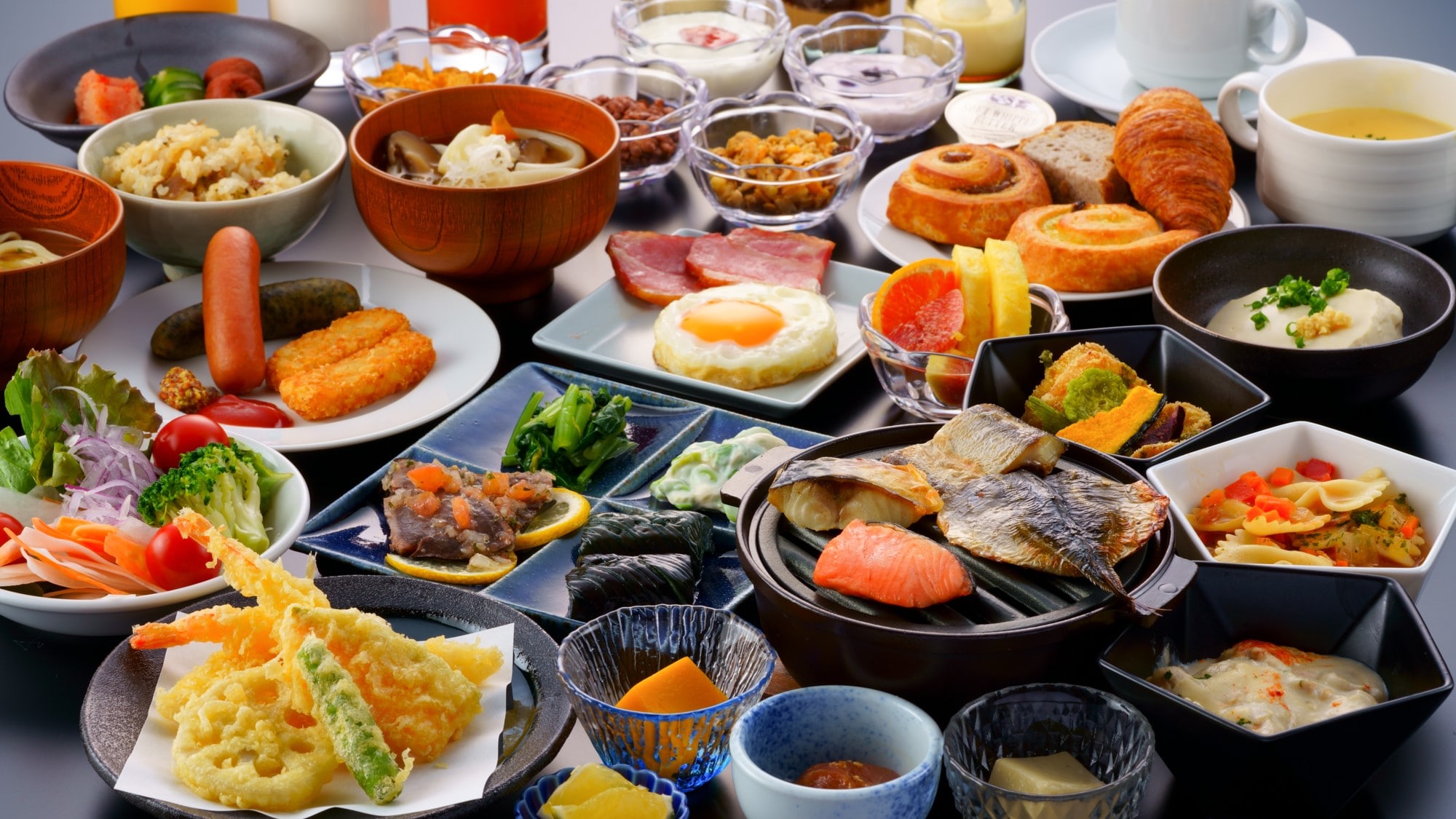 [ร้านบุฟเฟ่ต์ Yamabiko] อาหารเช้า (รูปภาพ)