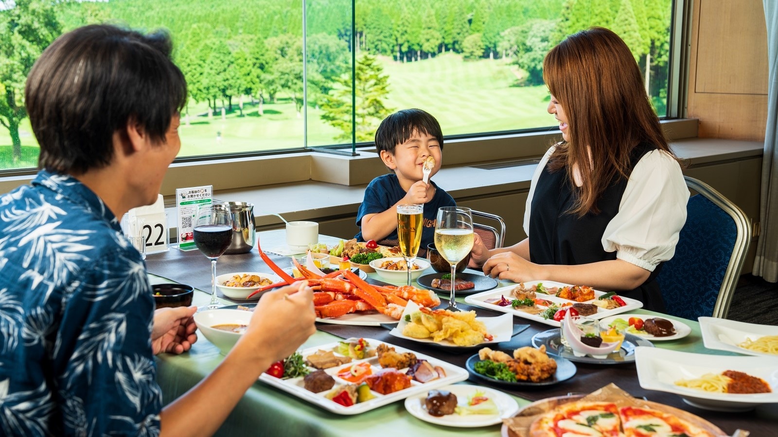 <Restaurant> Enjoy dinner at the restaurant -Wa Nagomi-, which overlooks the great nature of Aso.