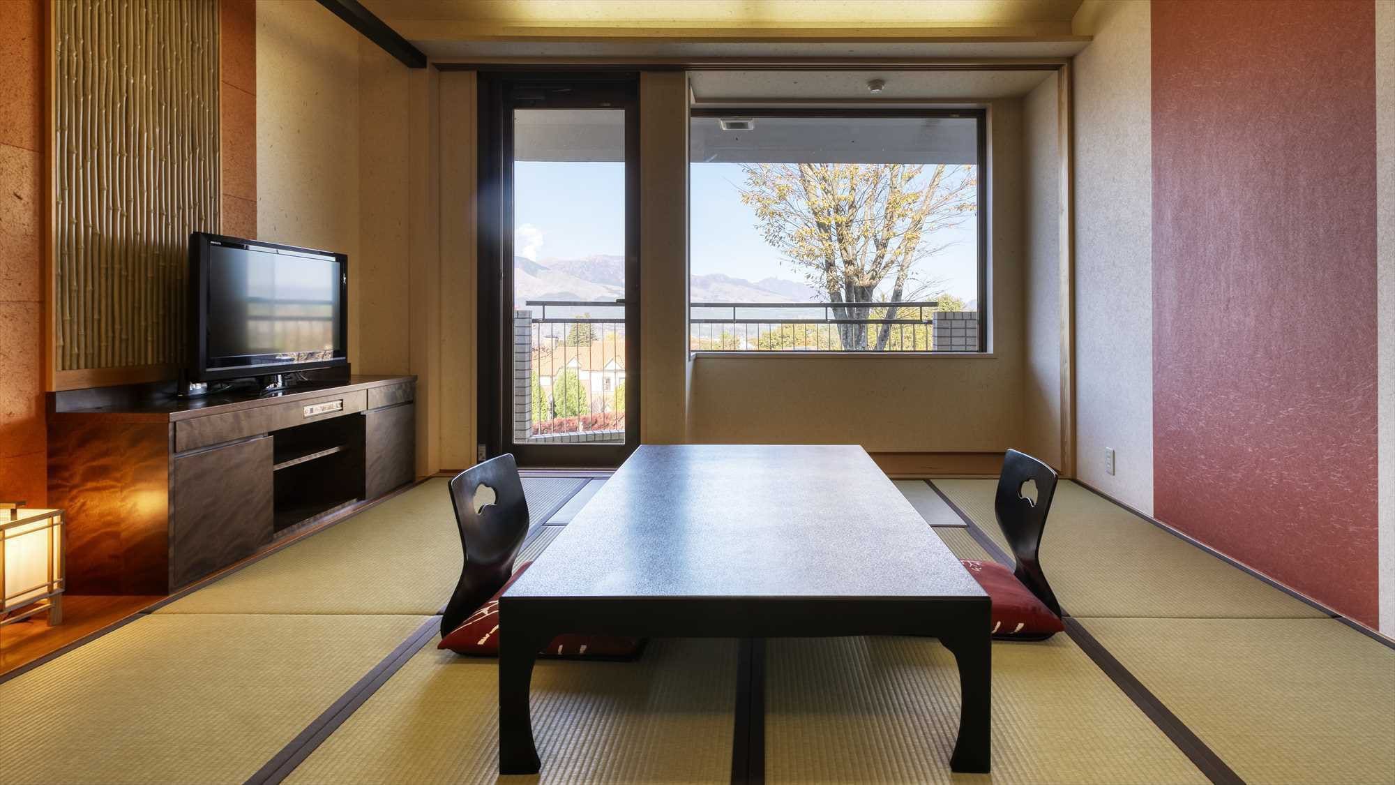 [Panorama view of Mt. Aso] -Japanese-style room type-