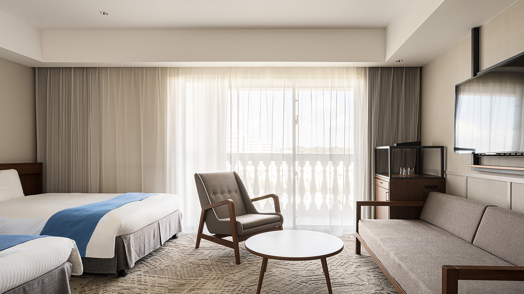 尊贵楼，中等房，33.4平方米，带阳台的基本房