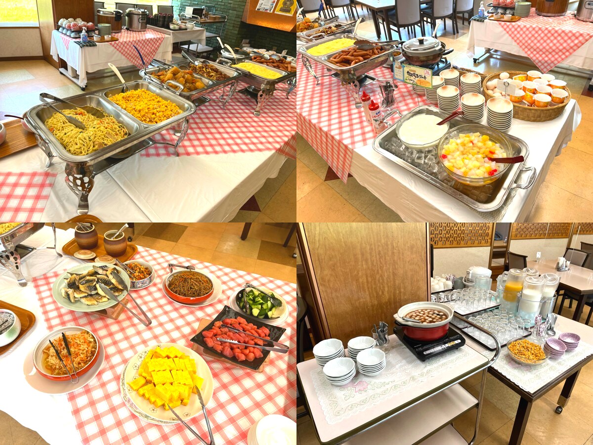 An example of a breakfast buffet