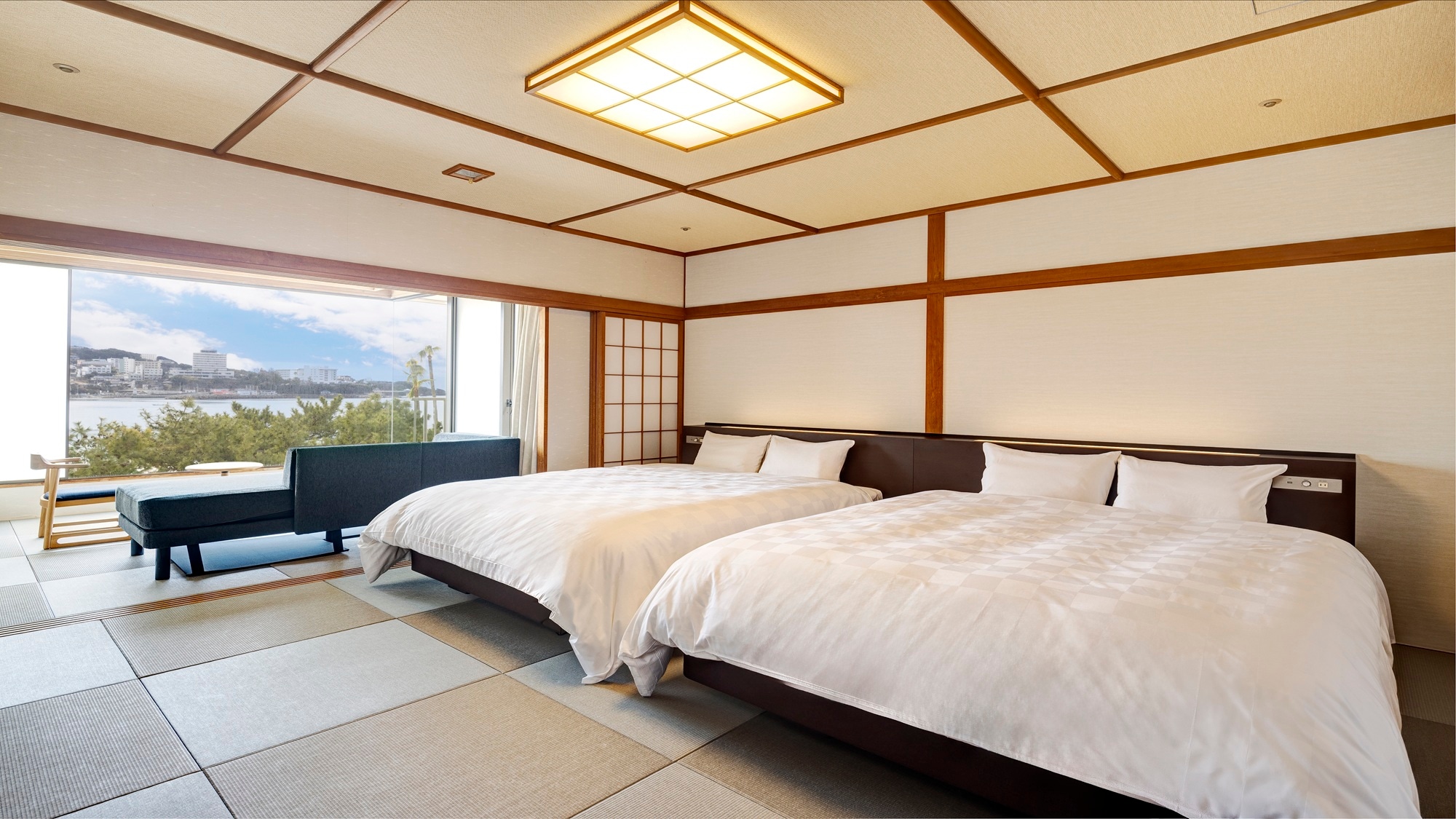 [Kamar superior bergaya Jepang + dua tempat tidur single]