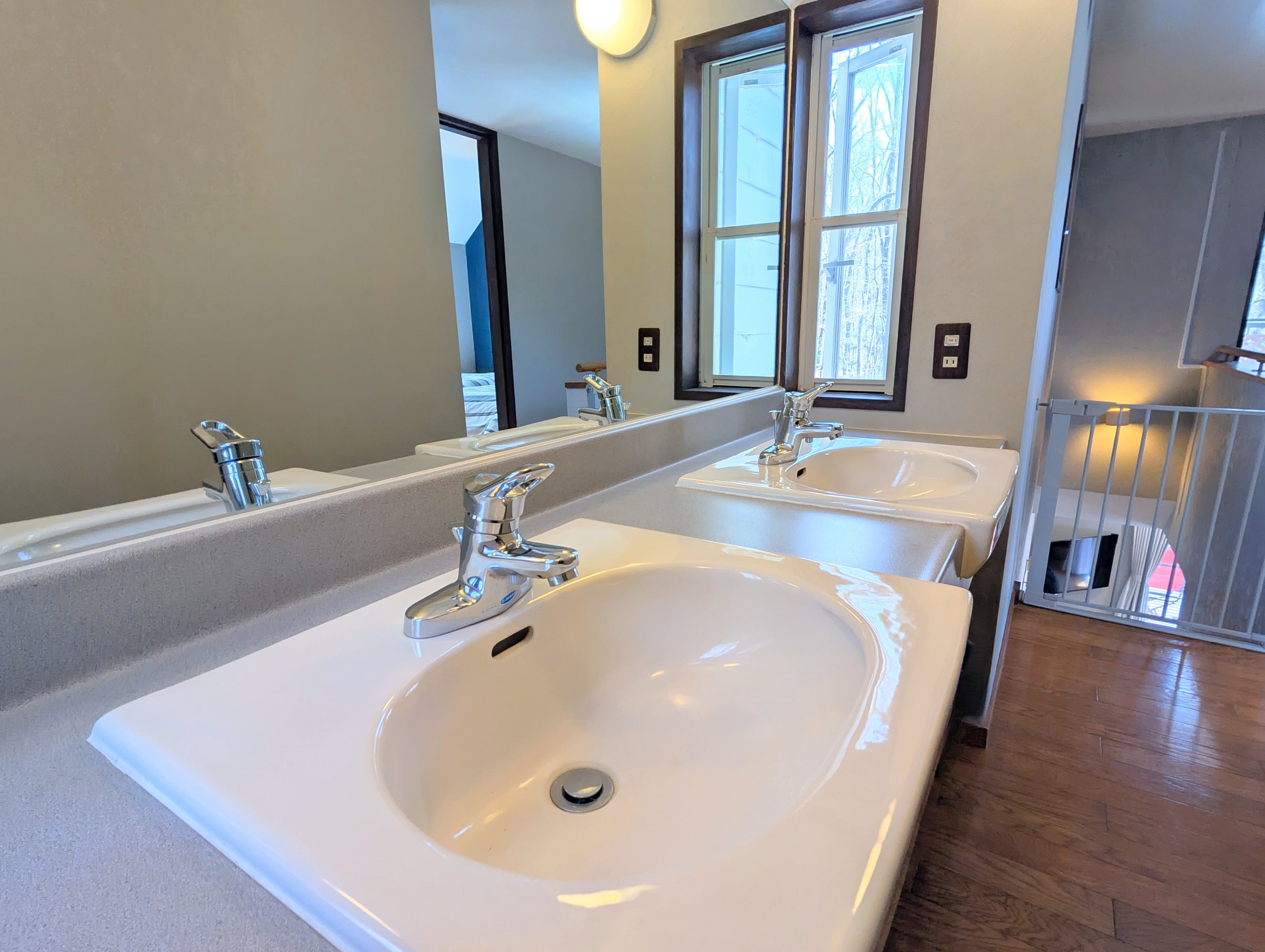 There is also a washroom on the second floor.