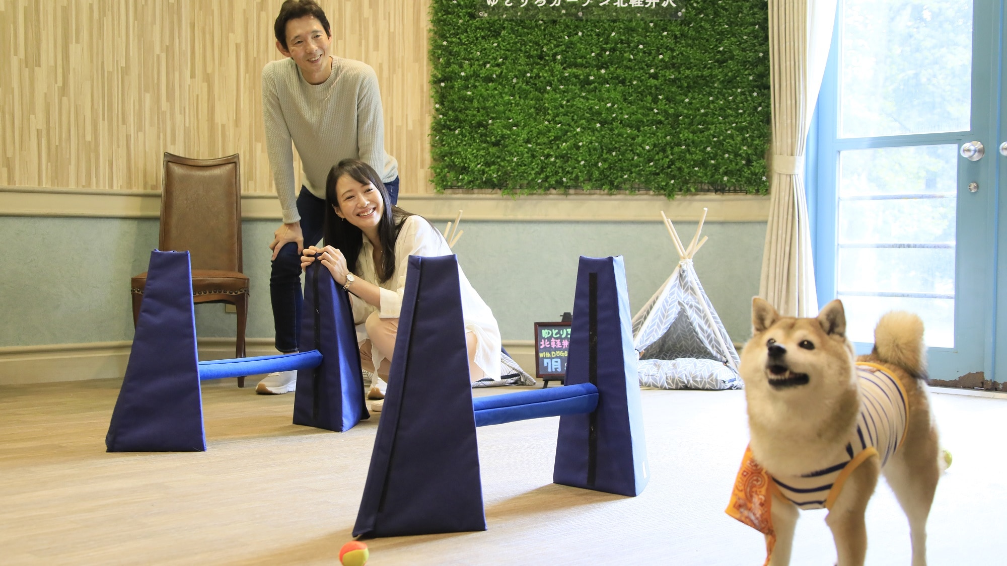 [Indoor dog run]