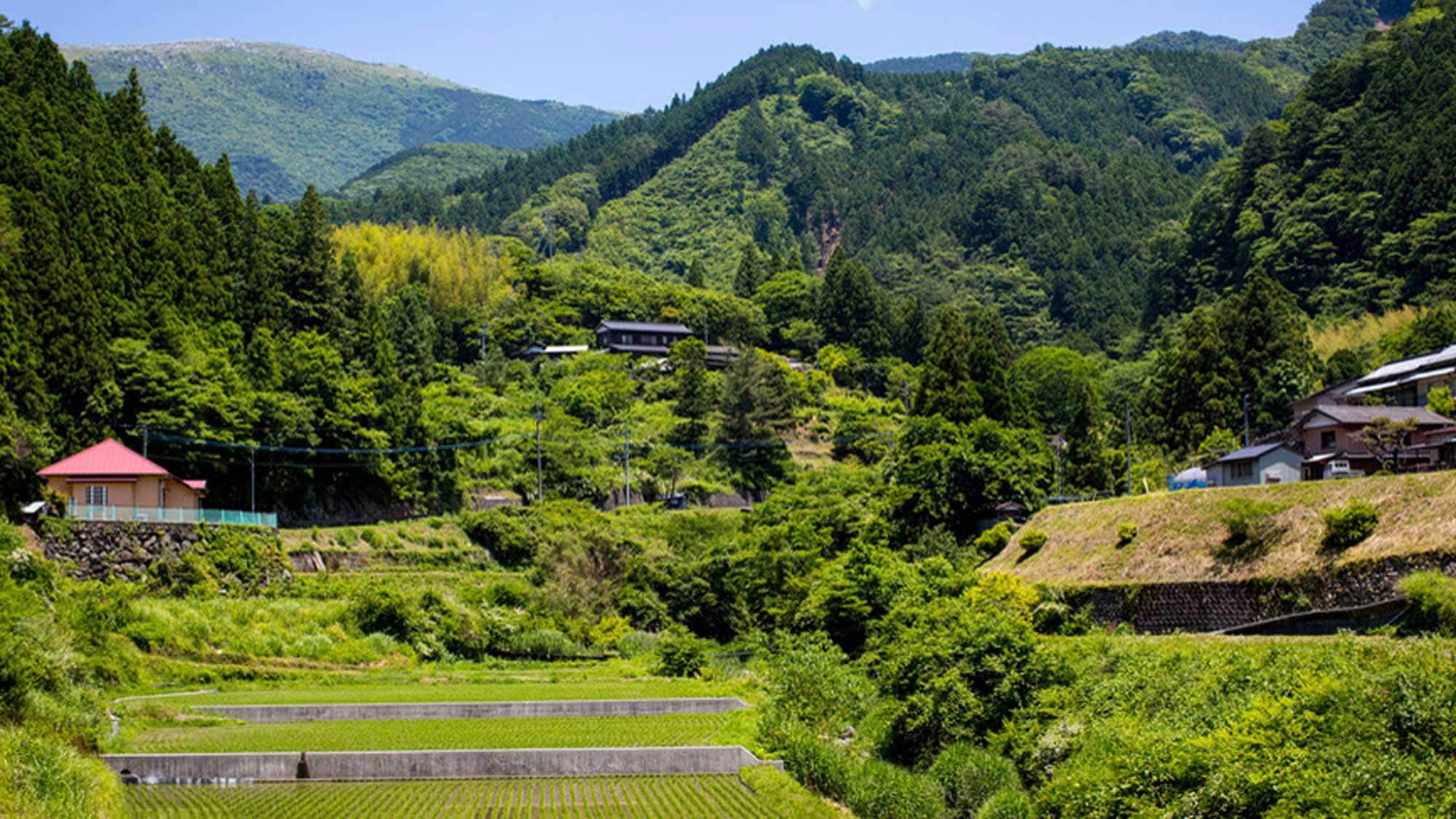 【外观】上子屋远景是自然蔓延的山村