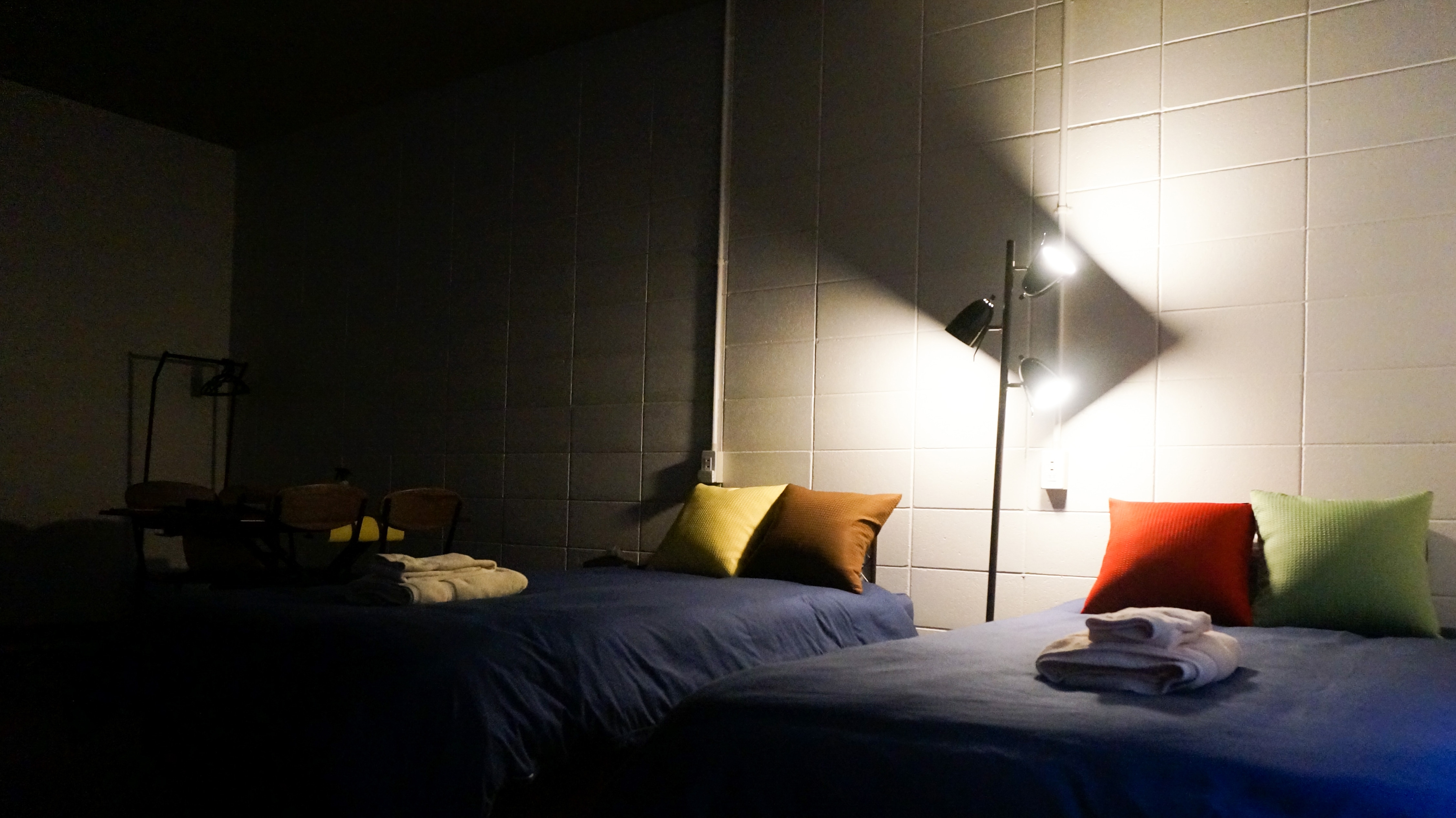 A calm atmosphere at night