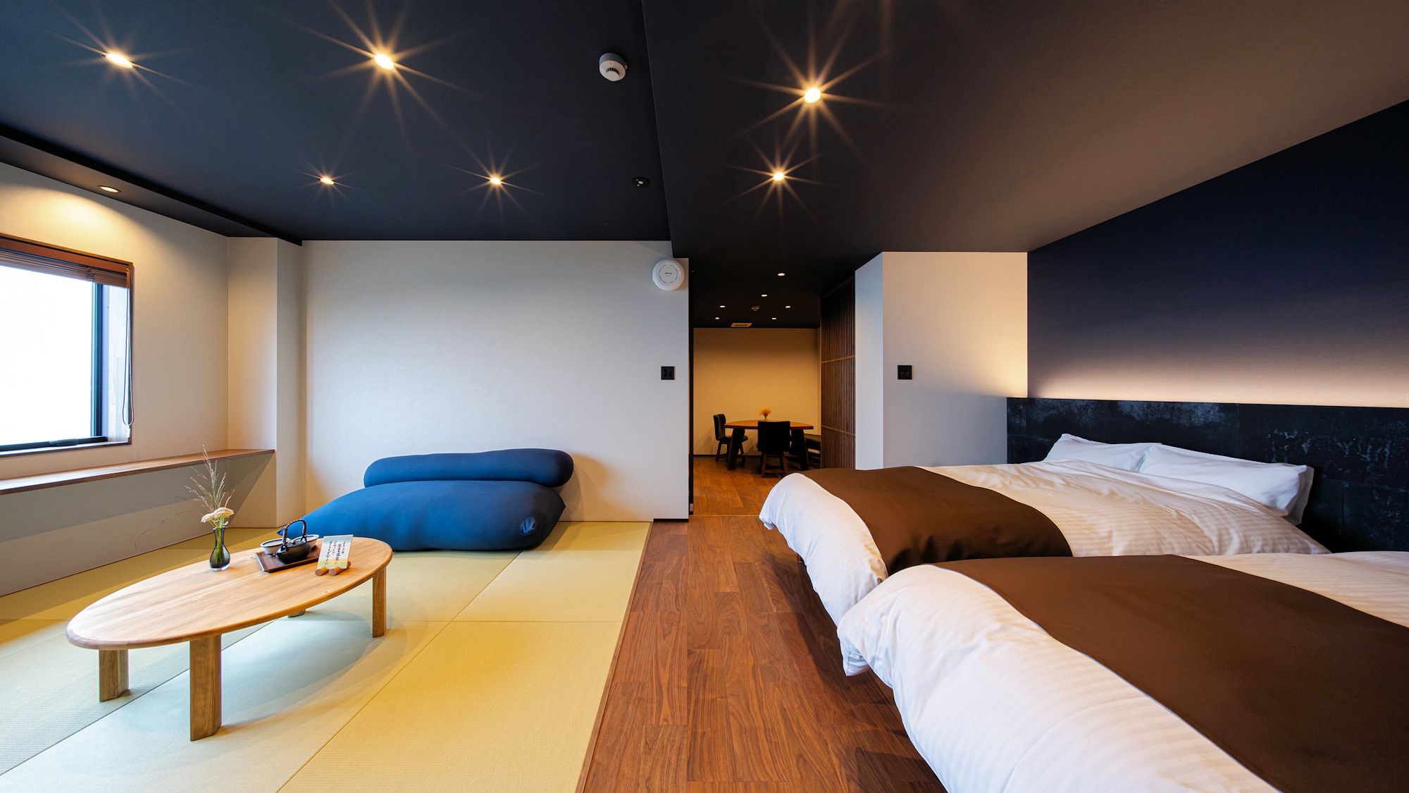 [Room] Non-smoking / Special Japanese-Western room with semi-open-air bath, twin / Capacity 1-4 people