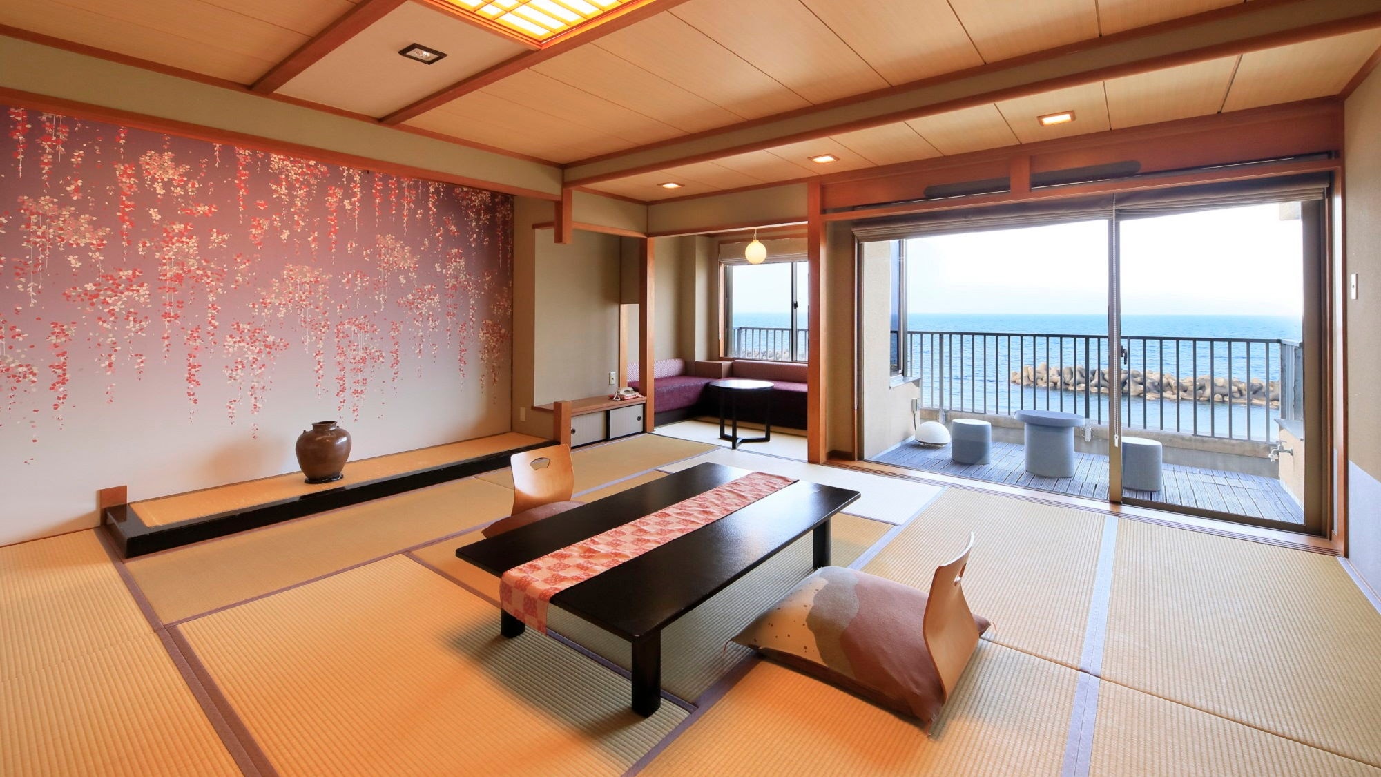 13 tatami Japanese-style room with open-air bath (example)