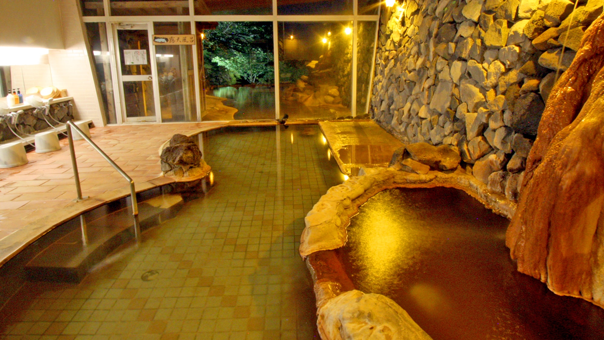 Large public bath - night