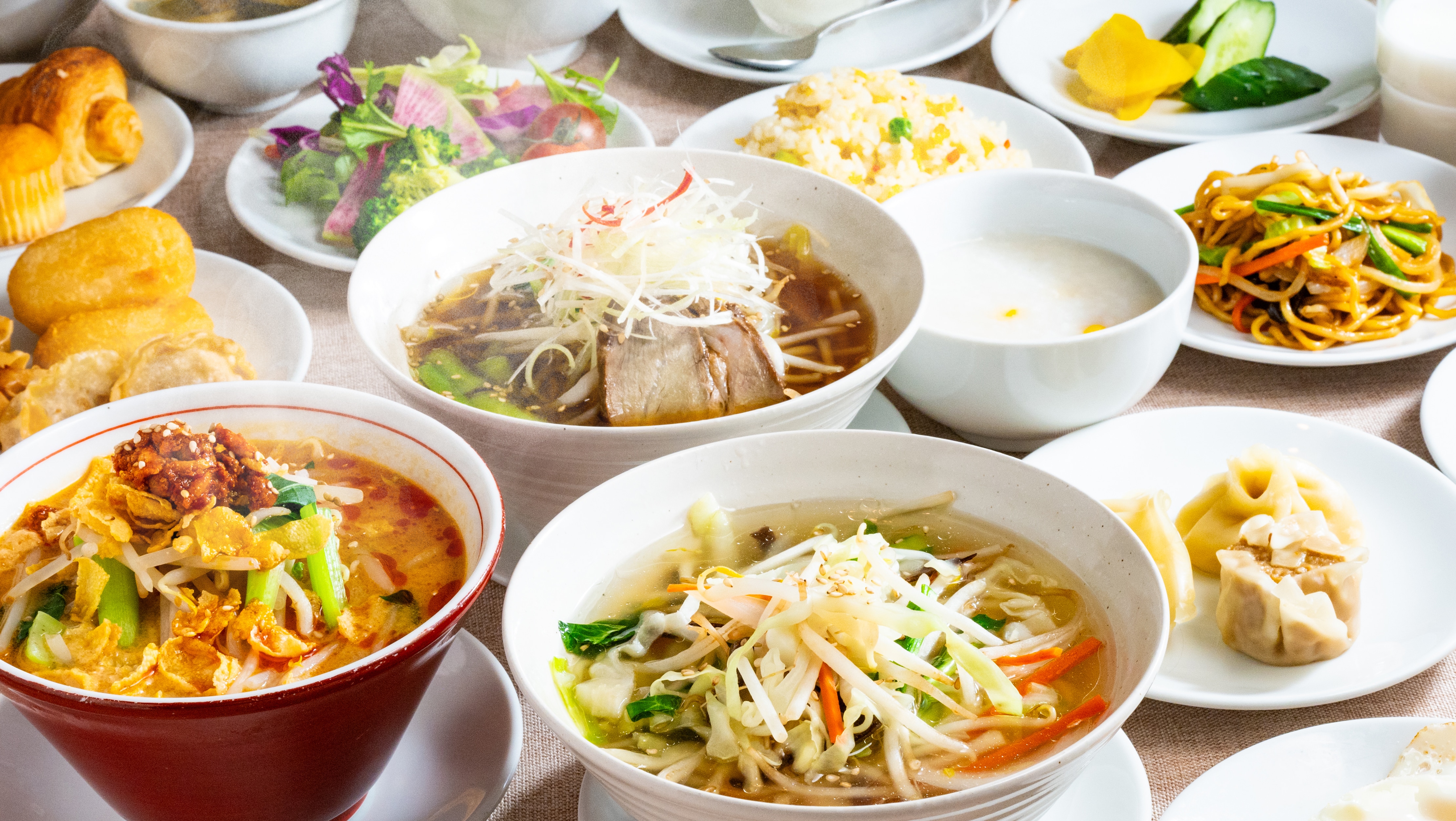 An example of a breakfast buffet