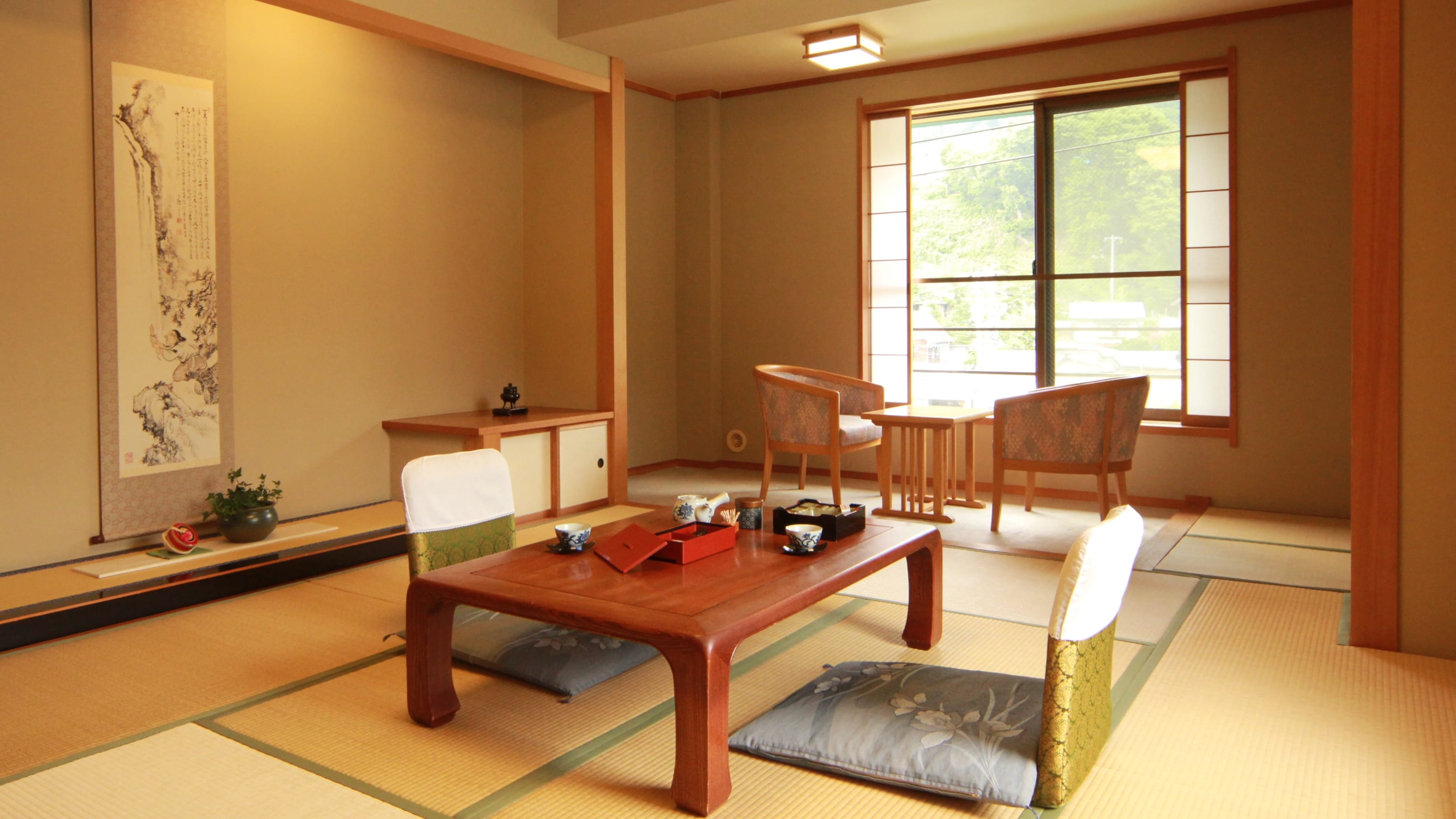 This room is filled with the Japanese spirit and is ready to welcome you.